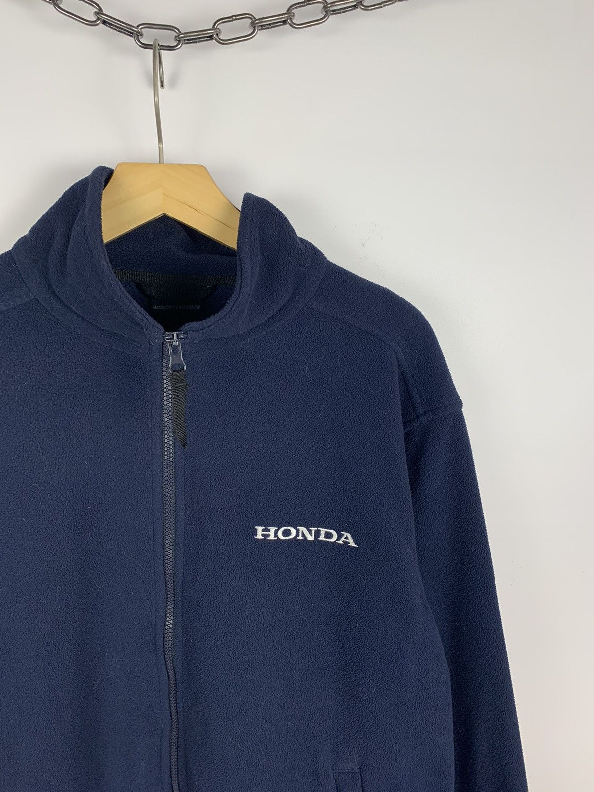Honda Vintage Y2K Honda Fleece Zip Up Racing Sweatshirt Japanese Size US L / EU 52-54 / 3 - 8 Thumbnail