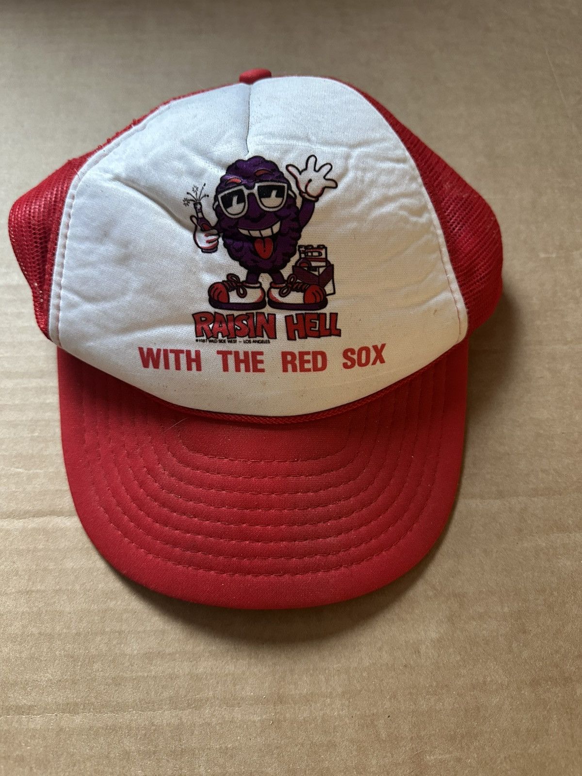 Vintage 1987 California raisins Boston Red Sox hat Size ONE SIZE - 1 Thumbnail