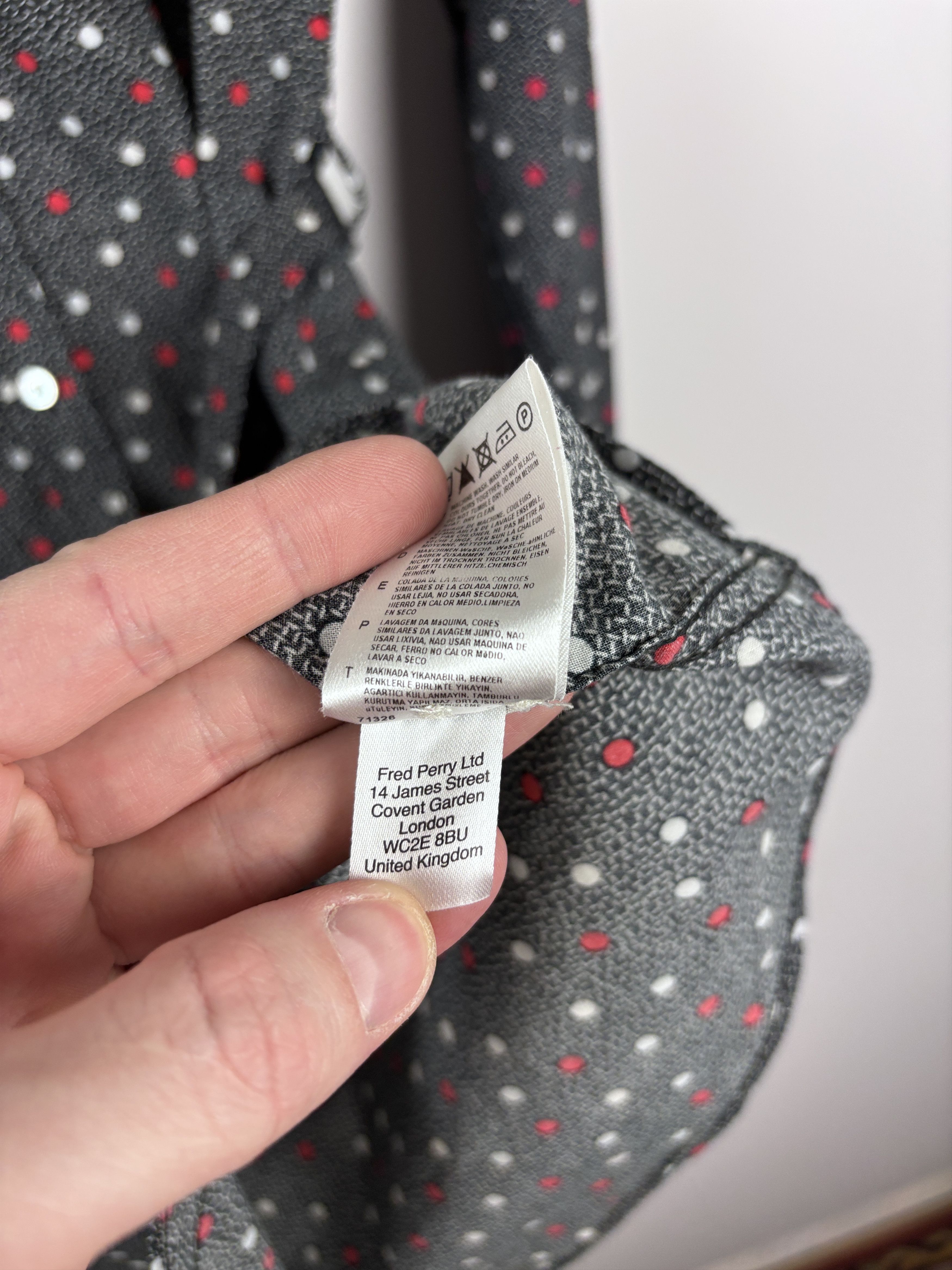 Fred Perry Fred Perry Polka Dot Belted Shirt Dress Gray US 4 / UK 8 Size S / US 4 / IT 40 - 10 Thumbnail