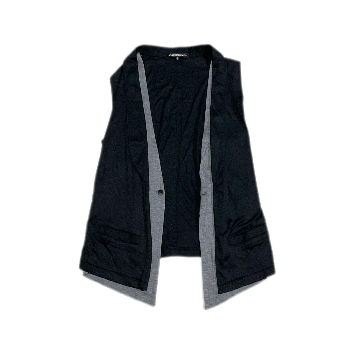 5351 POUR LES HOMMES 🔥Sick Y2K 5351 Pour Les Hommes Double Layer Vest Cardigan Size US M / EU 48-50 / 2 - 2 Thumbnail