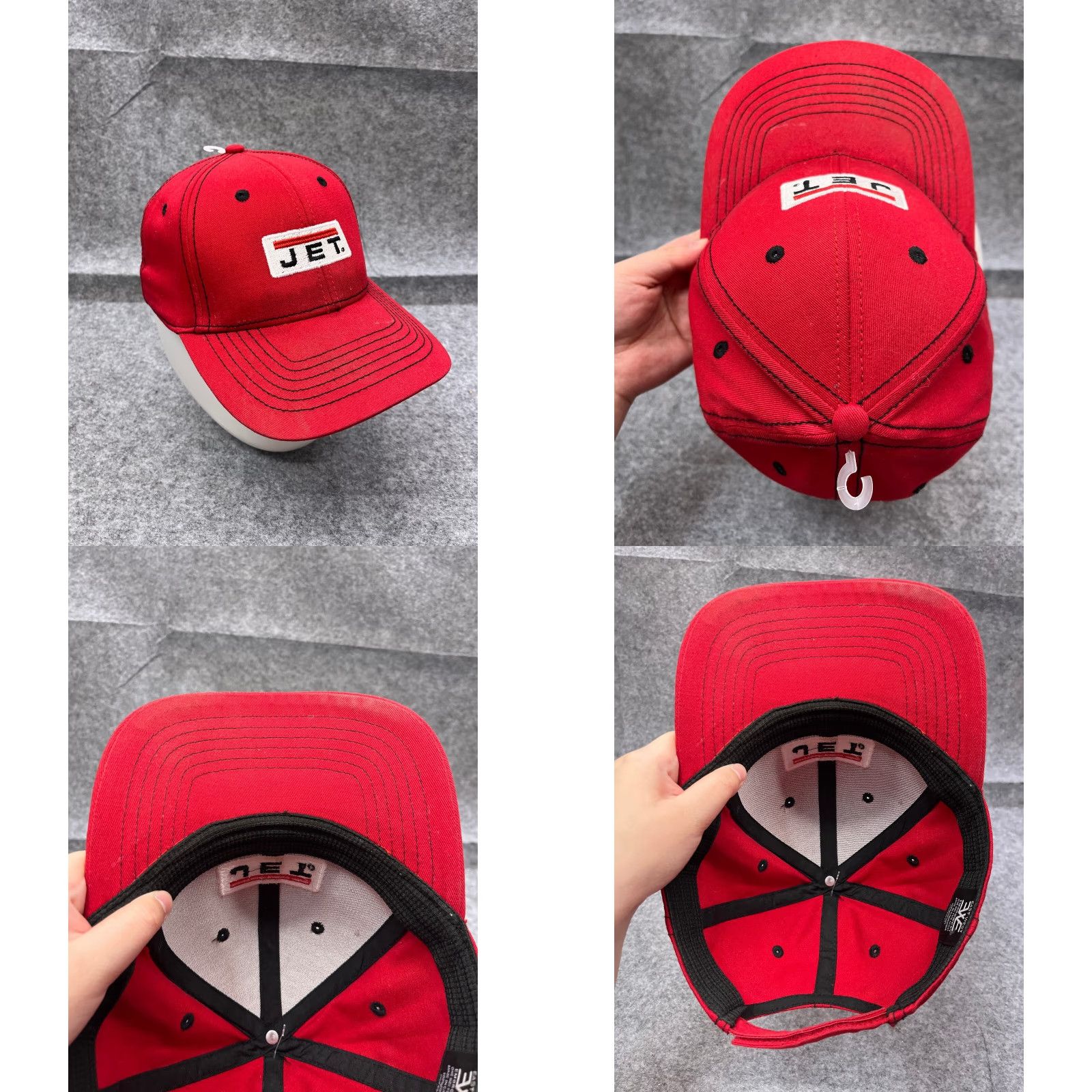 Vintage East West Hat Cap Baseball Cap Adjustable Adult One Size Red Men Vintage No Size ONE SIZE - 8 Thumbnail