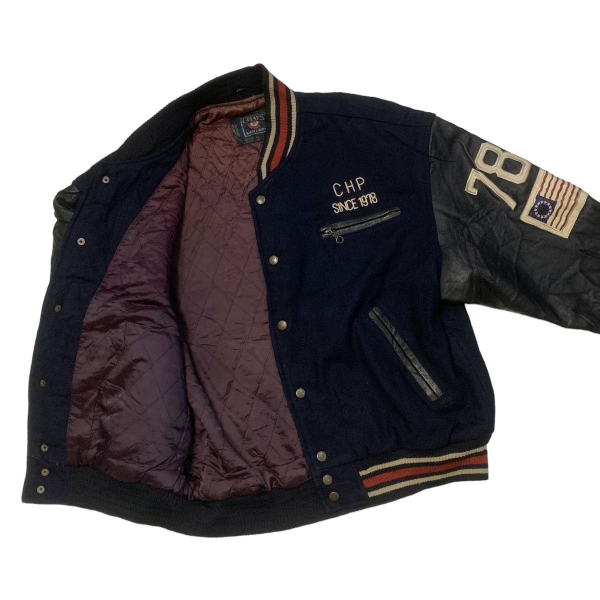 Chaps Ralph Lauren × Polo Ralph Lauren × Vintage Chaps Ralph Lauren 17th Collegiate Varsity Jacket Size US L / EU 52-54 / 3 - 2 Thumbnail