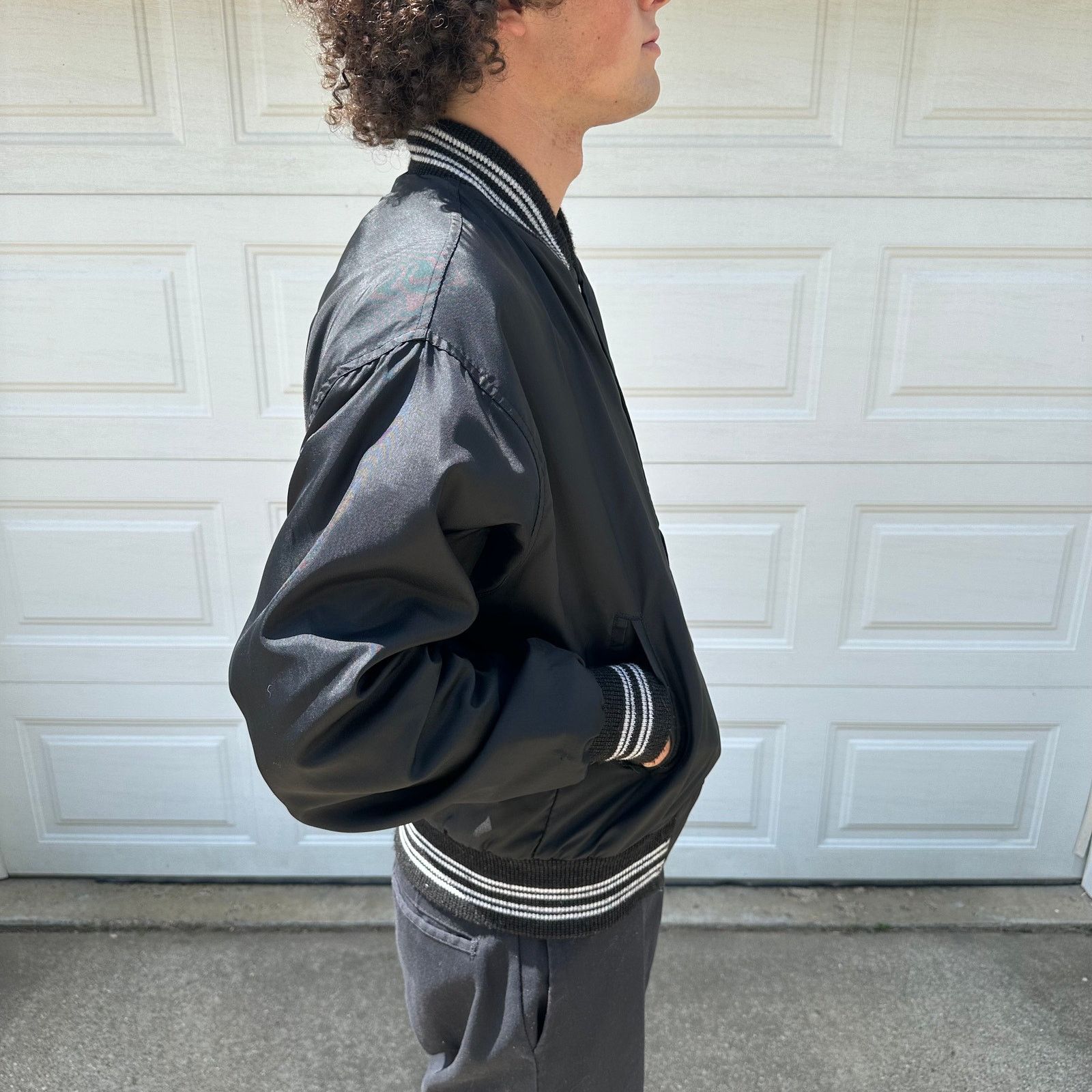 Vintage Vintage 80s Men's Lindell Drop Forge Hockey Bomber Jacket Size US L / EU 52-54 / 3 - 5 Thumbnail