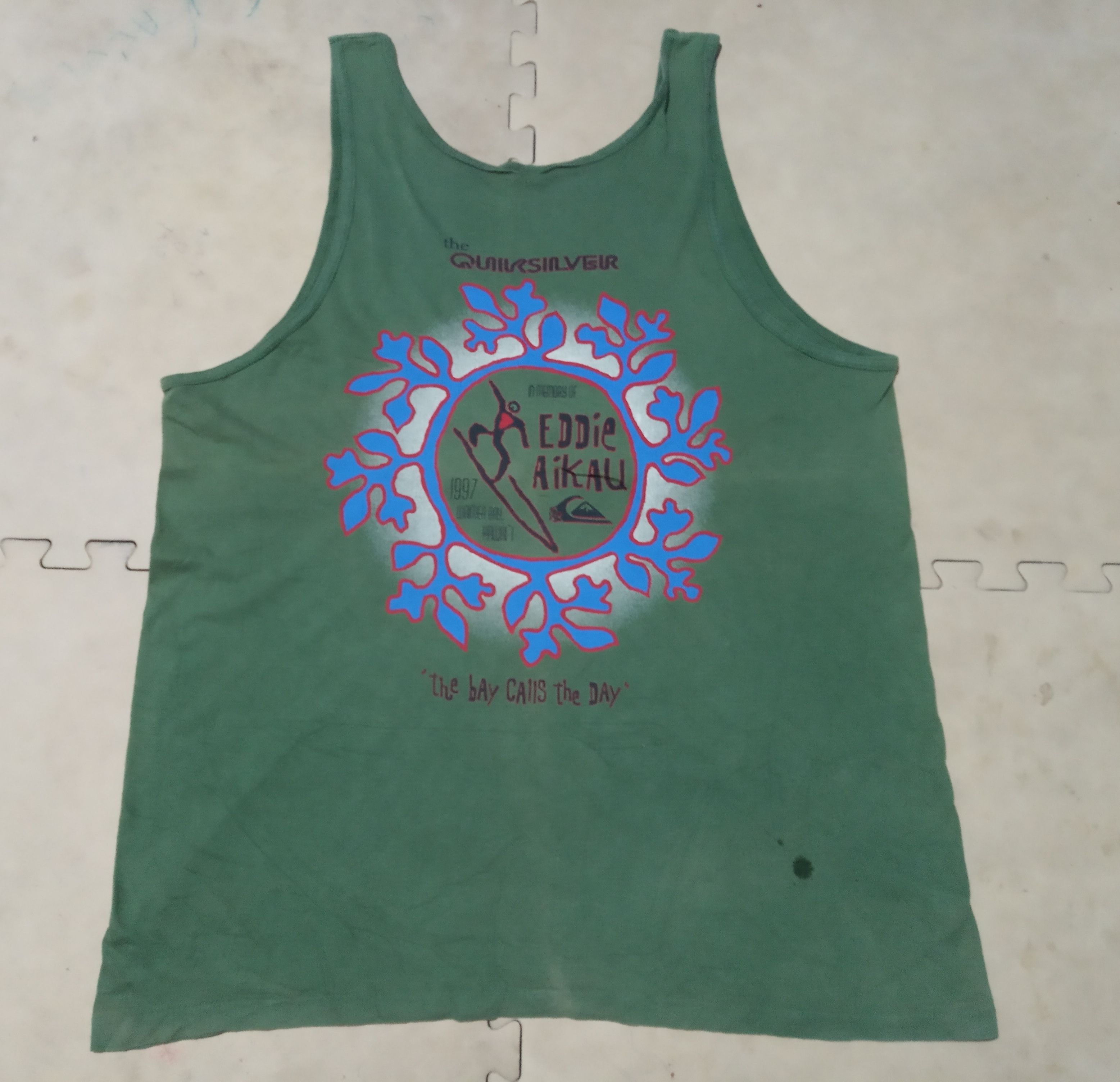 Quicksilver Vintage 90s Quiksilver "In Memory of Eddie Aikau" Size US L / EU 52-54 / 3 - 2 Thumbnail