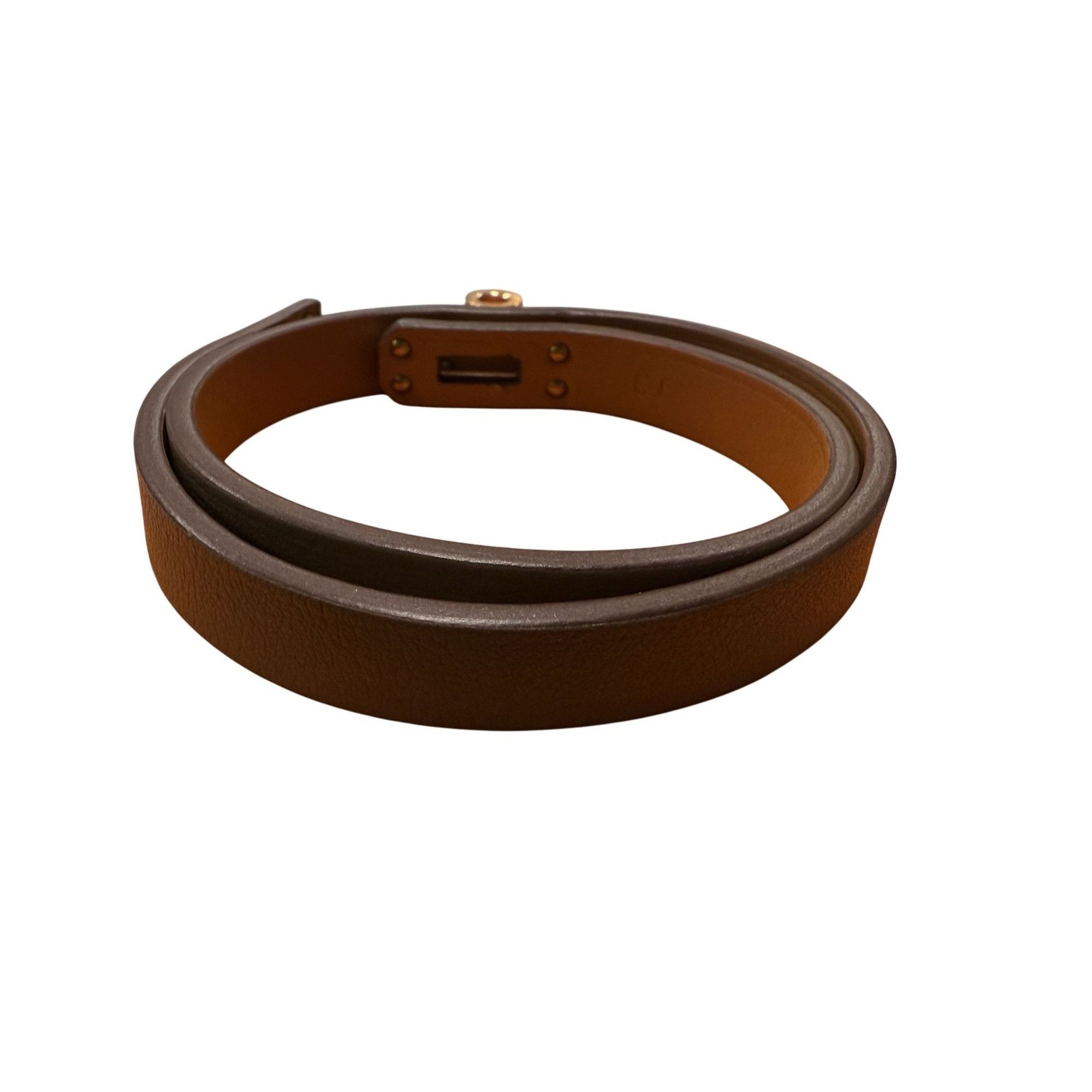 Hermes Hermès Kelly Double Tour Bracelet Leather & Gold Hardware Br Size ONE SIZE - 2 Thumbnail