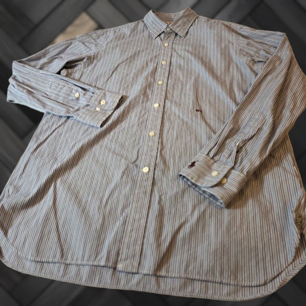 Polo Ralph Lauren Polo Ralph Lauren Morehouse College Shirt Long Sleeve Button Up Men's Medium Multicolor Cotton Dress Shirt Pony Club Collar College Mens M Regular Size US M / EU 48-50 / 2 - 1 Thumbnail