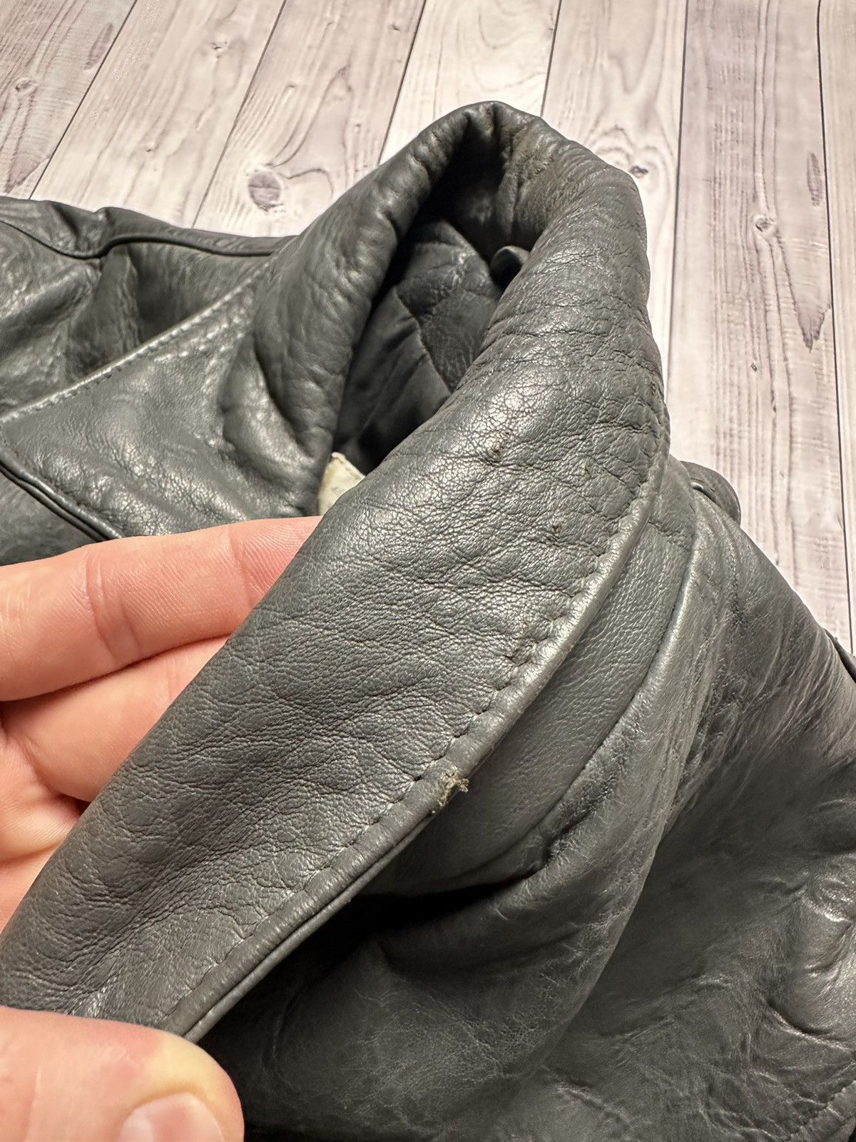 Vintage Vintage leather jacket Avant-garde rare grey Lamm Nappa L Size US L / EU 52-54 / 3 - 10 Thumbnail