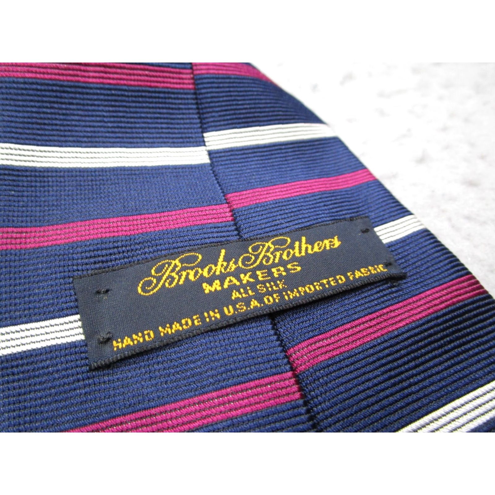 Brooks Brothers Brooks Brothers Makers Neck Tie Mens Blue Striped Silk Preppy Made in USA Size ONE SIZE - 3 Thumbnail