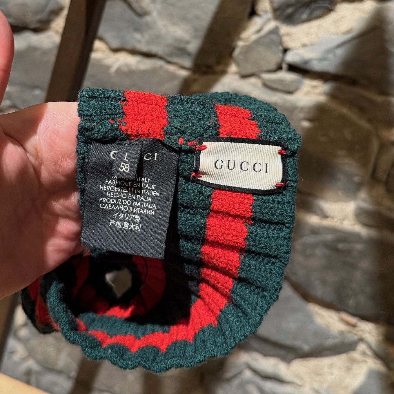 Gucci Gucci Green Red Web Knit Headband Size ONE SIZE - 5 Thumbnail