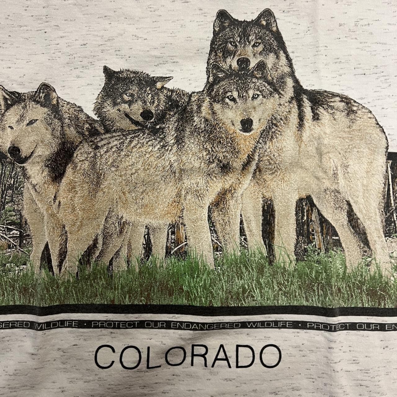 Vintage Vintage Oneita Wolf T-shirt Size L / US 10 / IT 46 - 2 Thumbnail