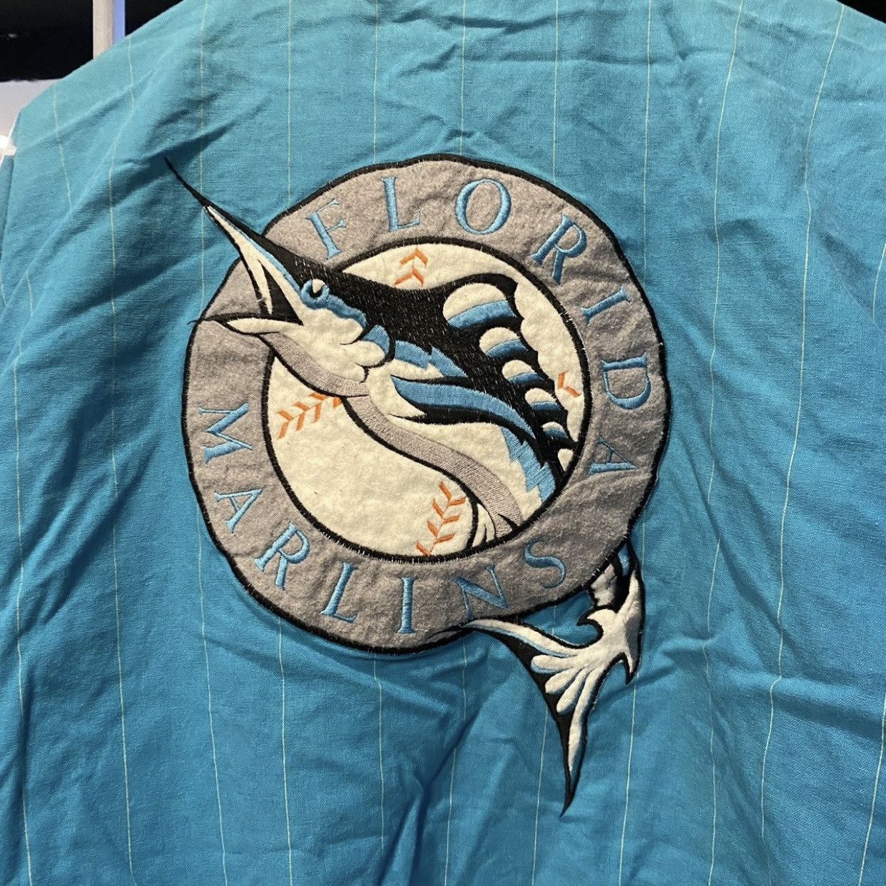 MLB × Mirage × Vintage VINTAGE Miami Marlins Mirage Reversible jacket size XXL Size US XXL / EU 58 / 5 - 7 Thumbnail