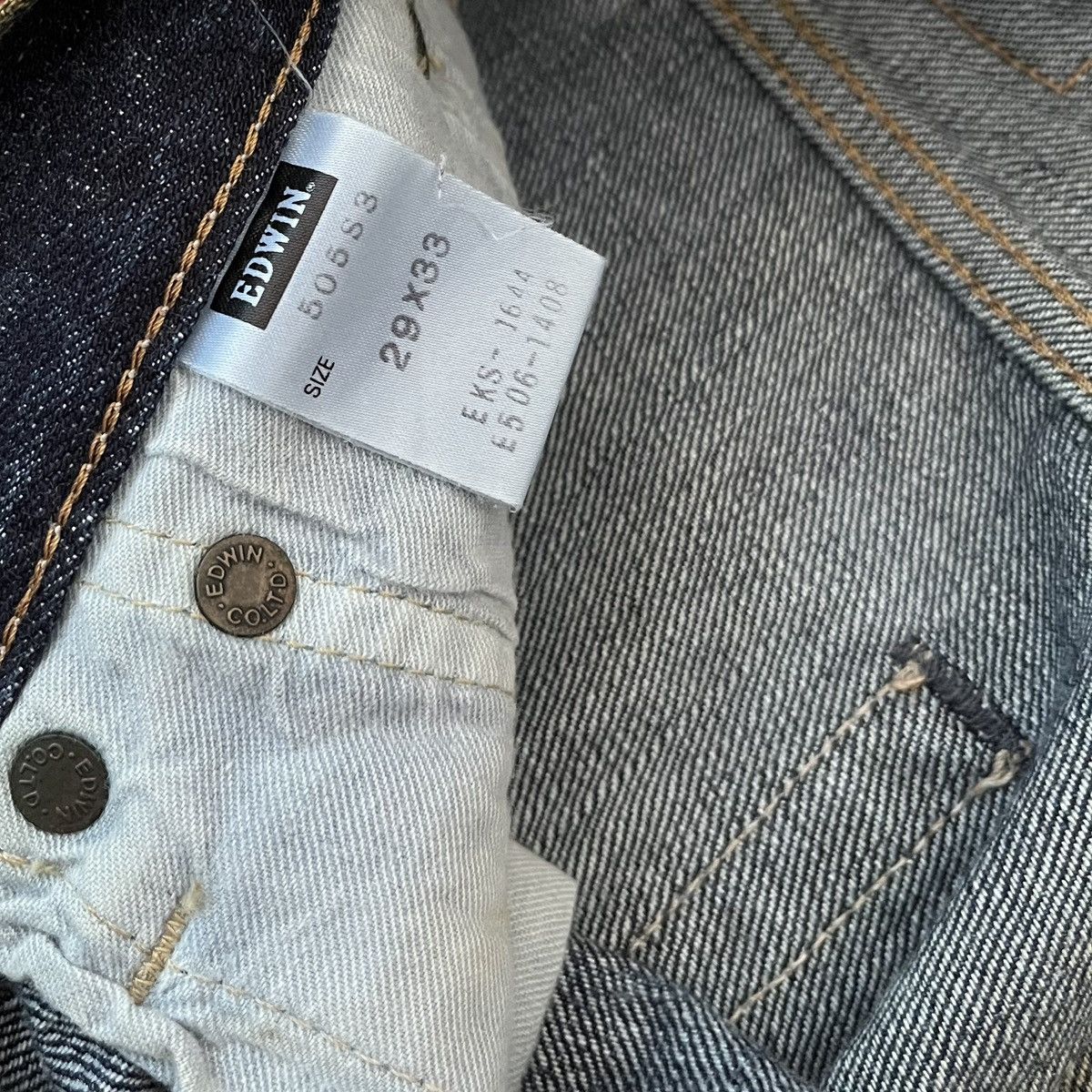 Iron Heart Selvedge Jeans Edwin 505s Red Line Distressed Denim Momotaro Size US 29 - 8 Thumbnail
