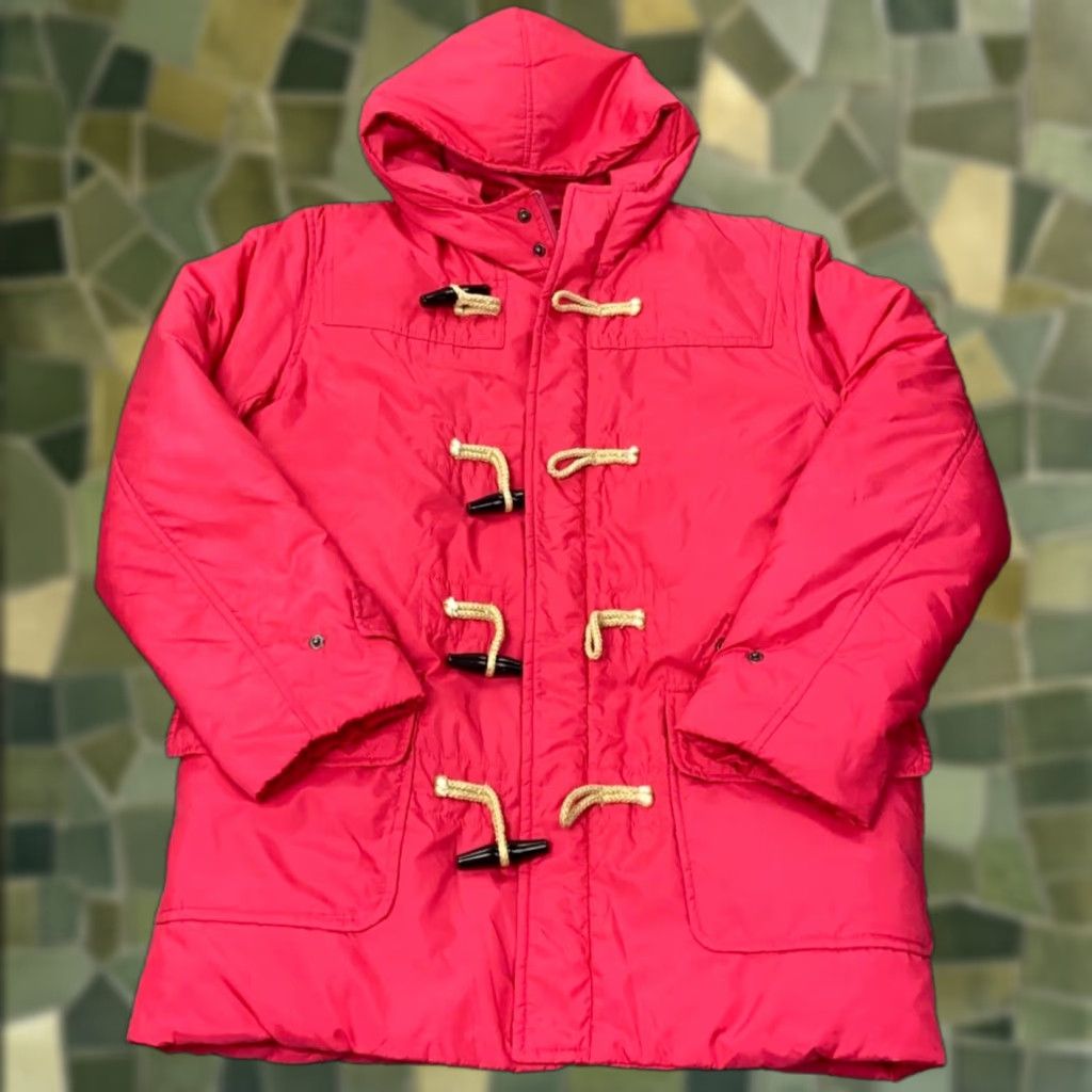 Ralph Lauren VINTAGE Ralph Lauren Sport Jacket Womens Parka Down Berry Floral Pink VTG Winter Coat Toggle Buttons Hooded Full Zip Insulated Windproof Pockets Size S / US 4 / IT 40 - 1 Thumbnail