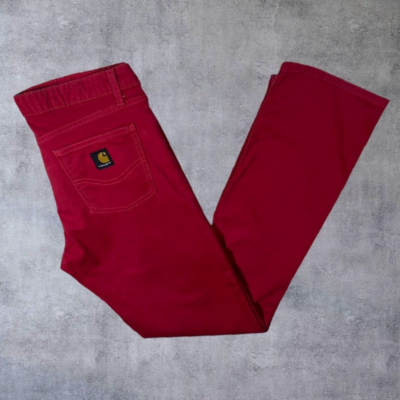 Carhartt Carhartt W' Texas Pant Red Straight Leg Regular Fit Chino Trousers 29 x 32 Mens Jeans/Bottoms Size US 29 - 2 Thumbnail