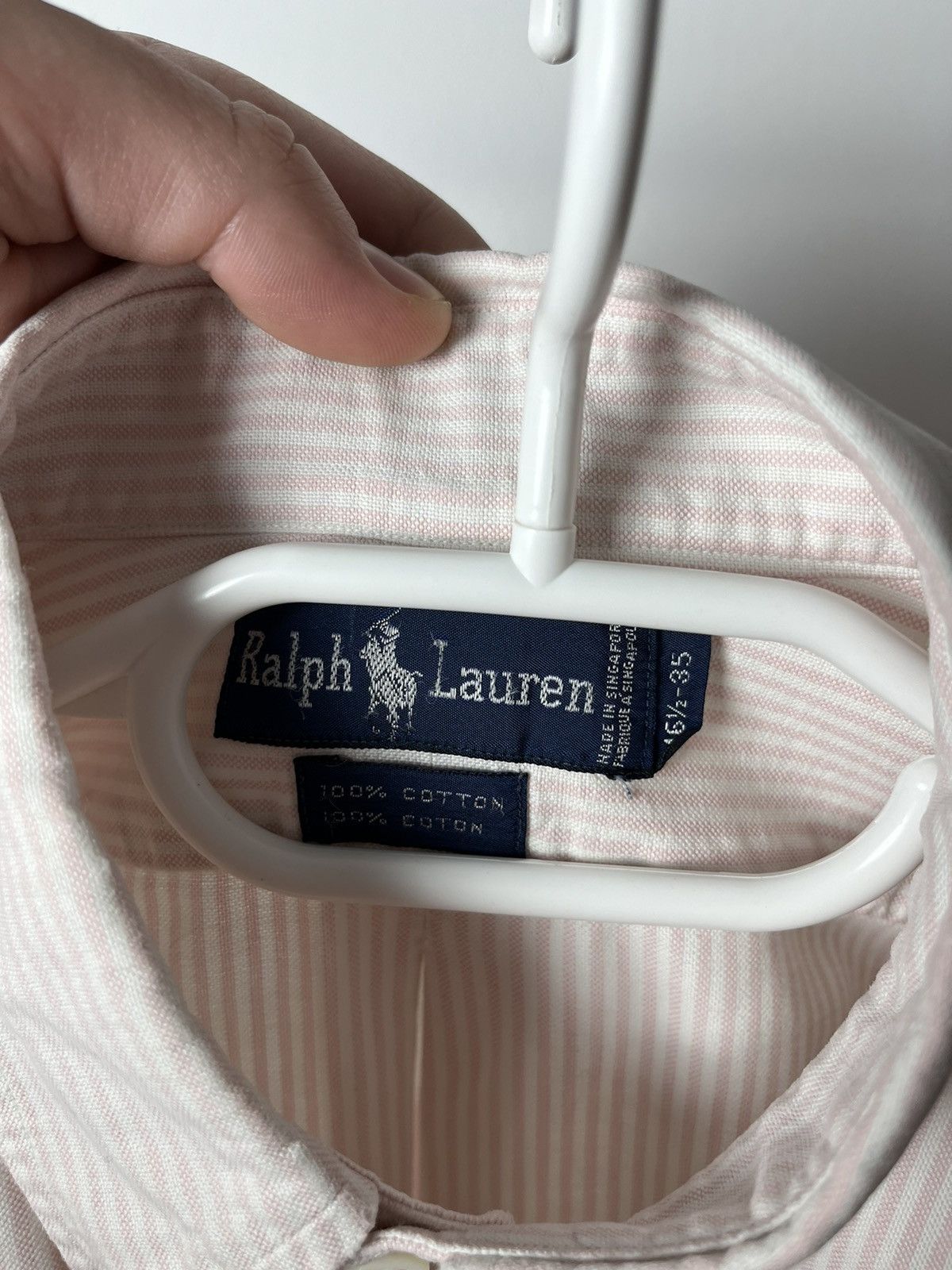 Polo Ralph Lauren × Vintage Polo Ralph Lauren Pink Men's Baggy Fit Button Up Shirt Size US L / EU 52-54 / 3 - 5 Thumbnail