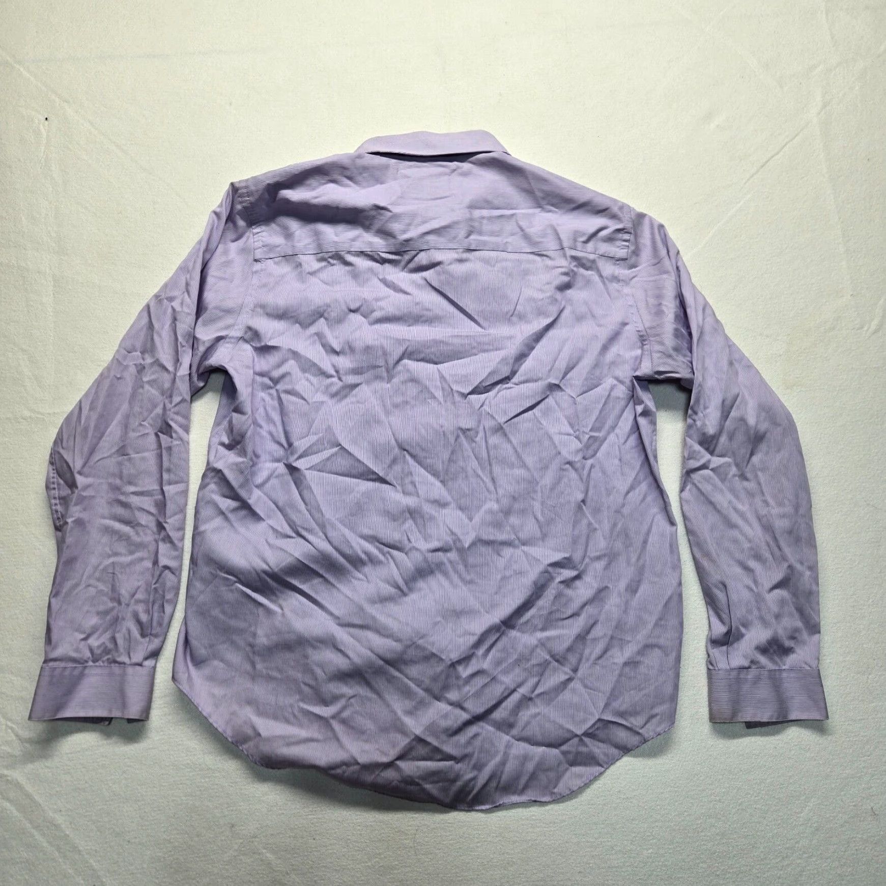 Kenneth Cole Kenneth Cole Reaction Dress Shirt Purple Striped Button Down XL Size 46R - 7 Thumbnail