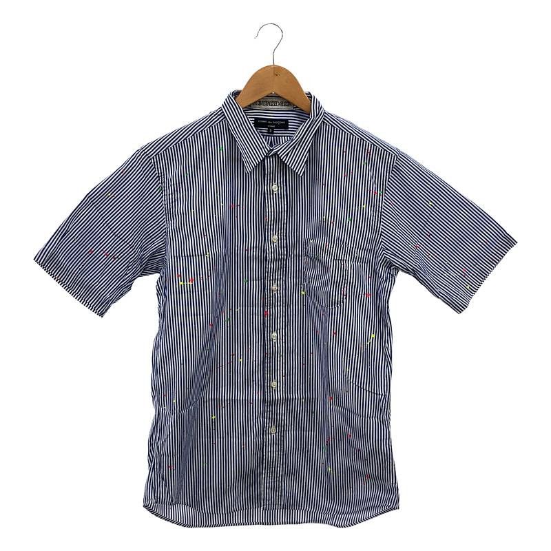コムデギャルソン SHORT SLEEVE STRIPED SHIRT Comme des Garcons Man Shirt Short Sleeve Striped White Size
