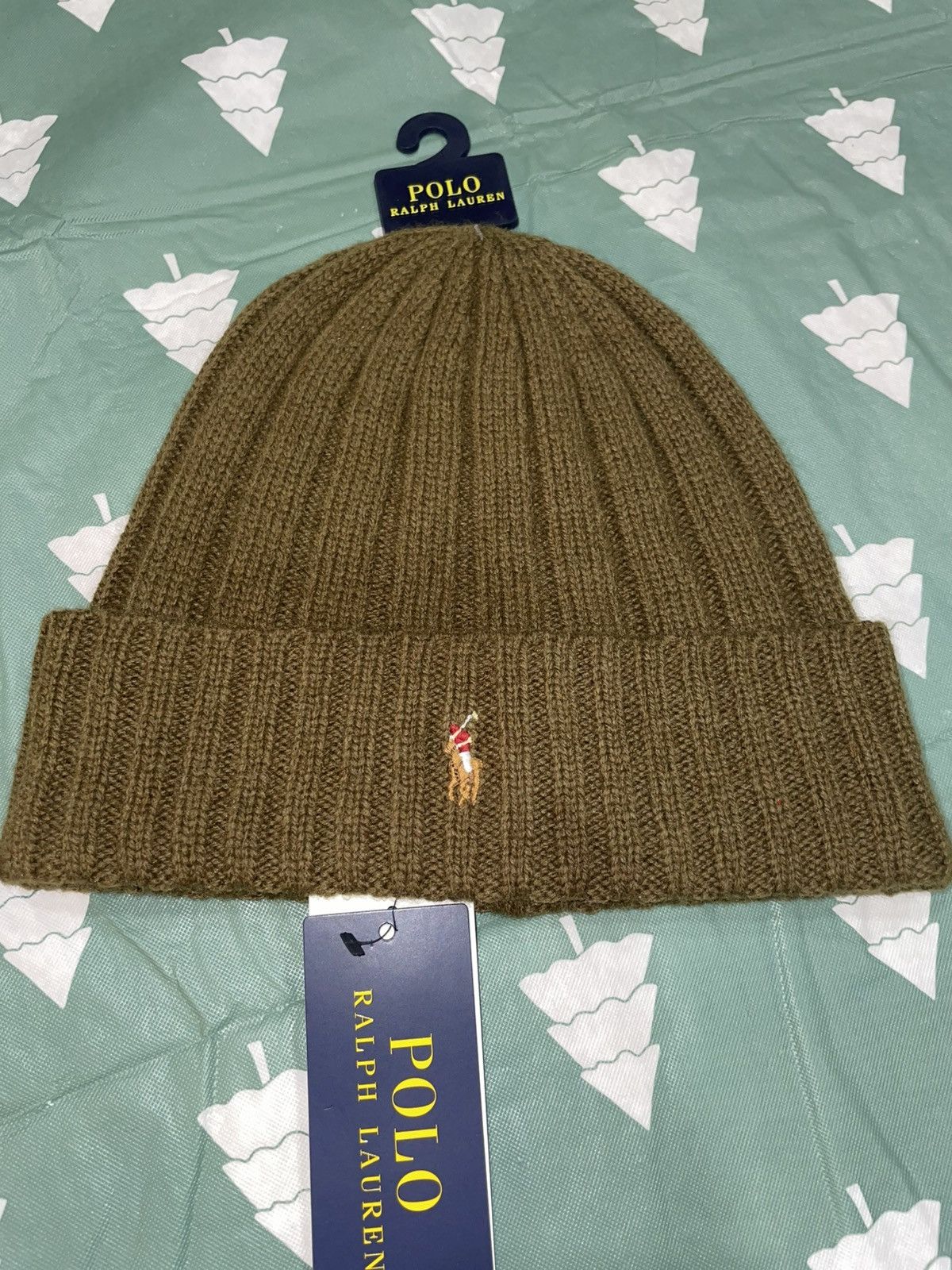 Polo Ralph Lauren Polo Ralph Lauren Beanie Olive Green Khaki Hat RL Polo Hat Size ONE SIZE - 7 Thumbnail
