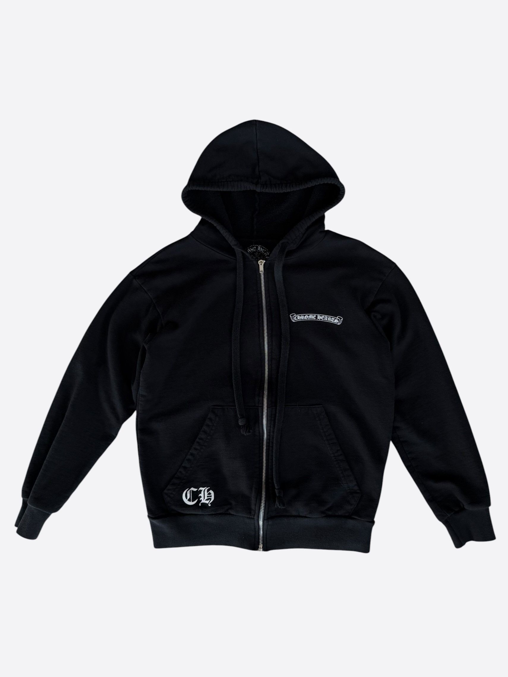 Chrome Hearts Chrome Hearts Scroll Zip-Up Hoodie White - XS (Fits