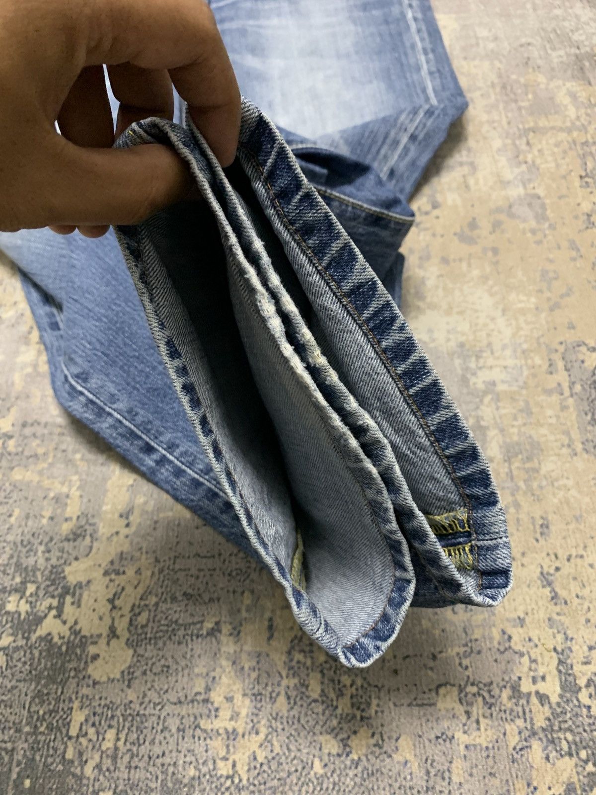 Japanese Brand Vintage Uniqlo S002 Japan Stone Wash Jeans 31x30 Size US 31 - 5 Thumbnail