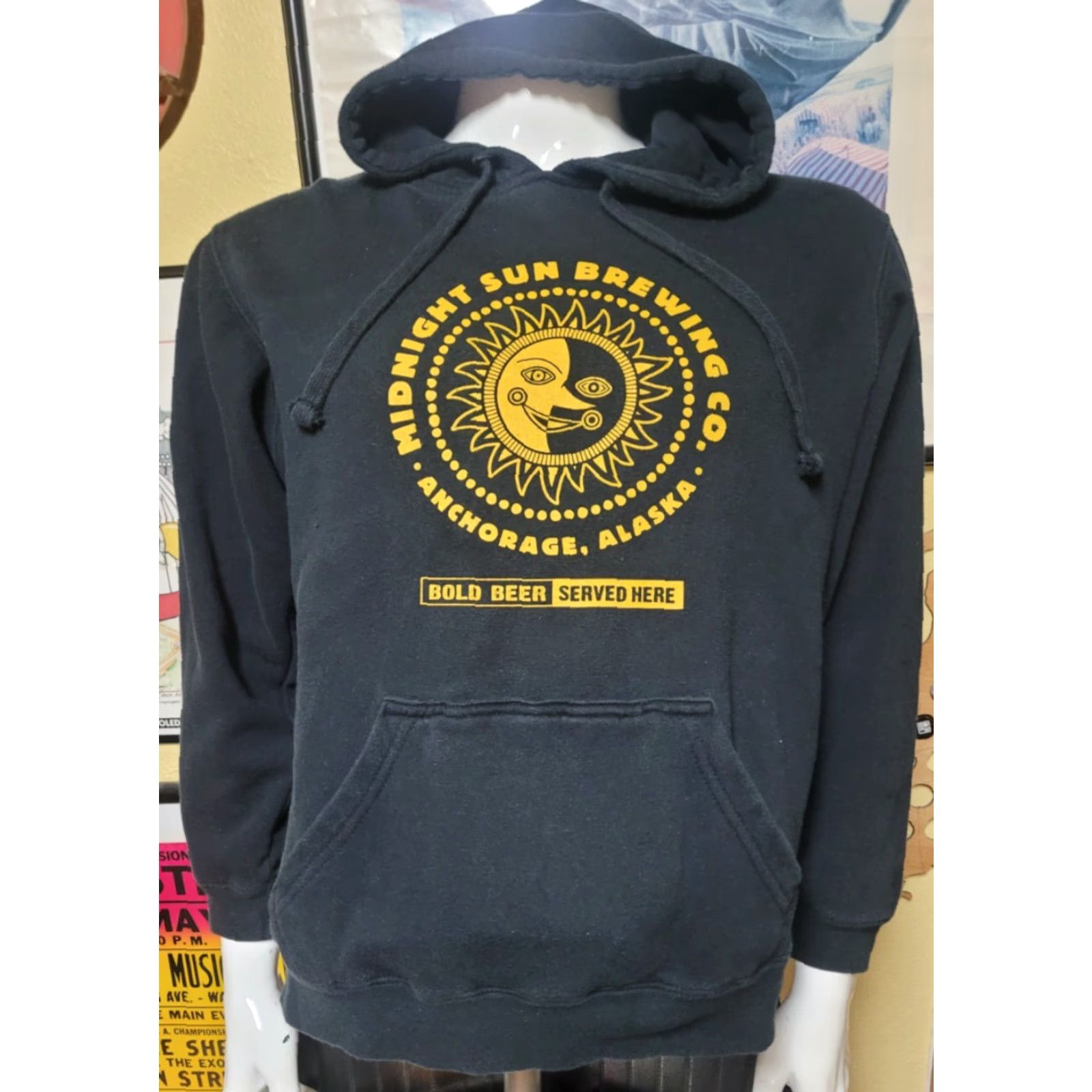 Vintage Midnight Sun Brewing Co Anchorage AK ALASKA Craft Beer Brewery Hoodie Small Size US S / EU 44-46 / 1 - 2 Thumbnail