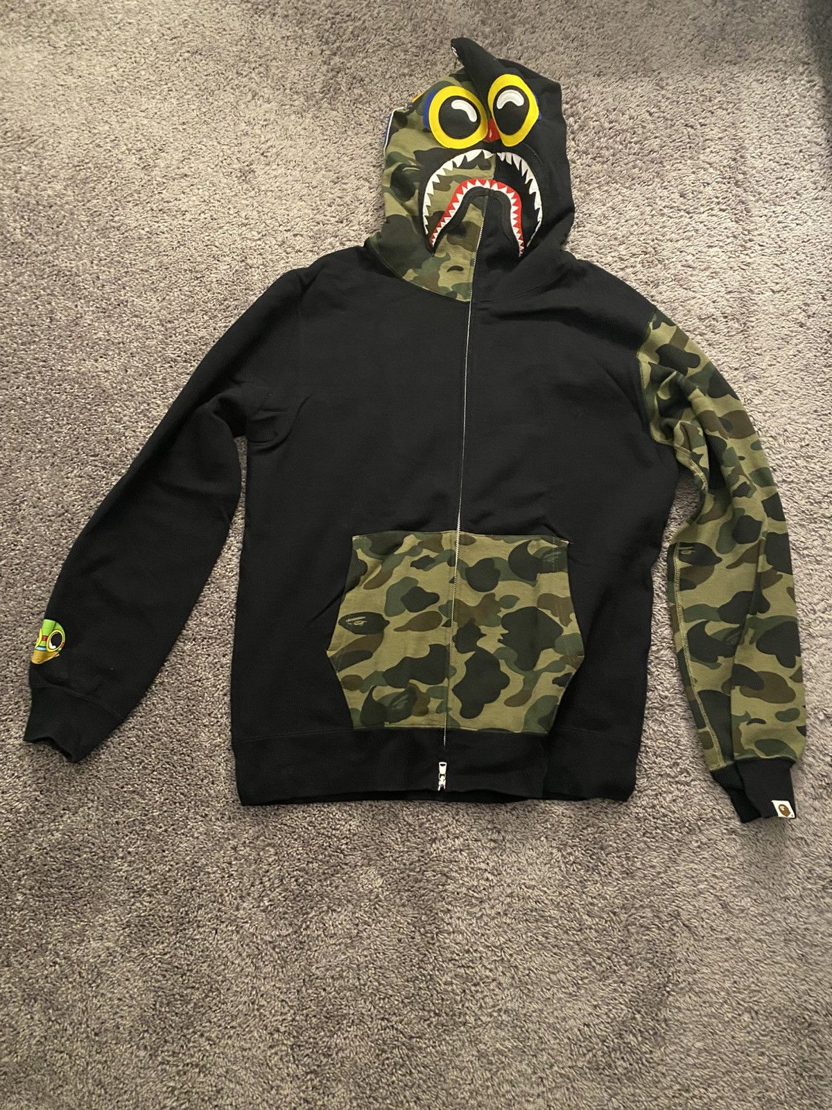 Bape × Hebru Brantley BAPE x Hebru Brantley Flyboy Shark Full Zip Hoodie Size US XXL / EU 58 / 5 - 1 Thumbnail