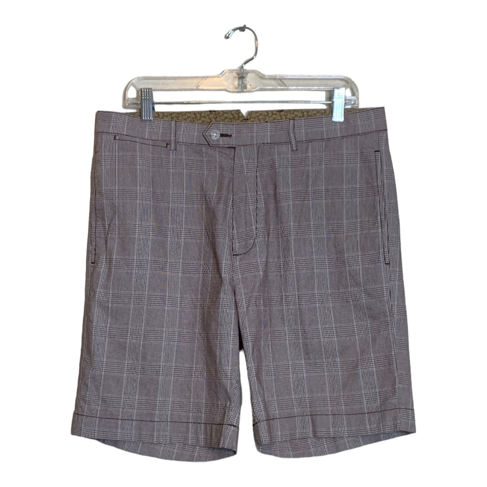Cremieux Cremieux men brown plaid shorts size 33 Size US 33 - 1 Thumbnail