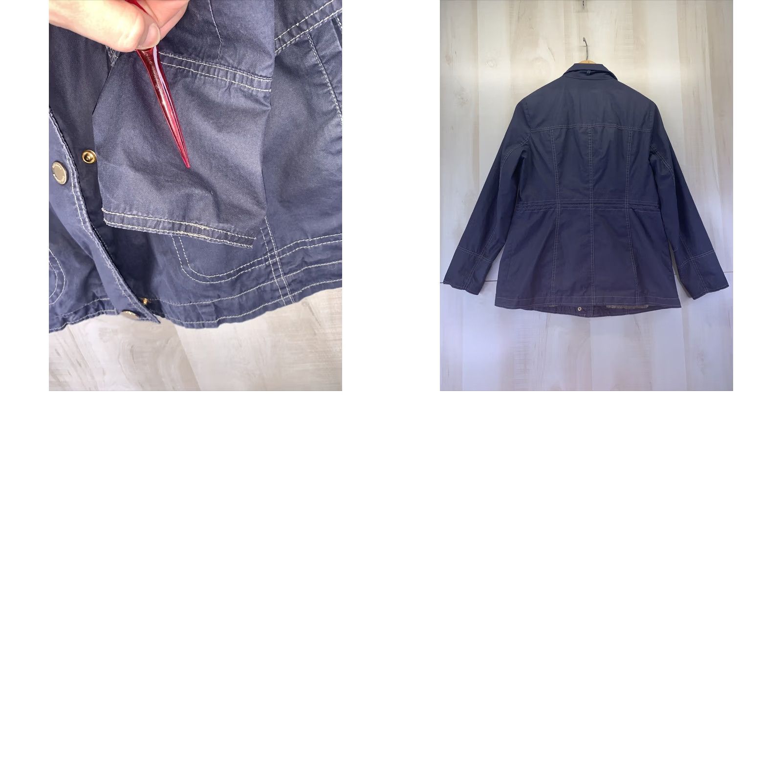 Michael Kors Michael Kors Womens Blue Zipper Pocket Button Jacket Sz M-5786 Size M / US 6-8 / IT 42-44 - 8 Thumbnail