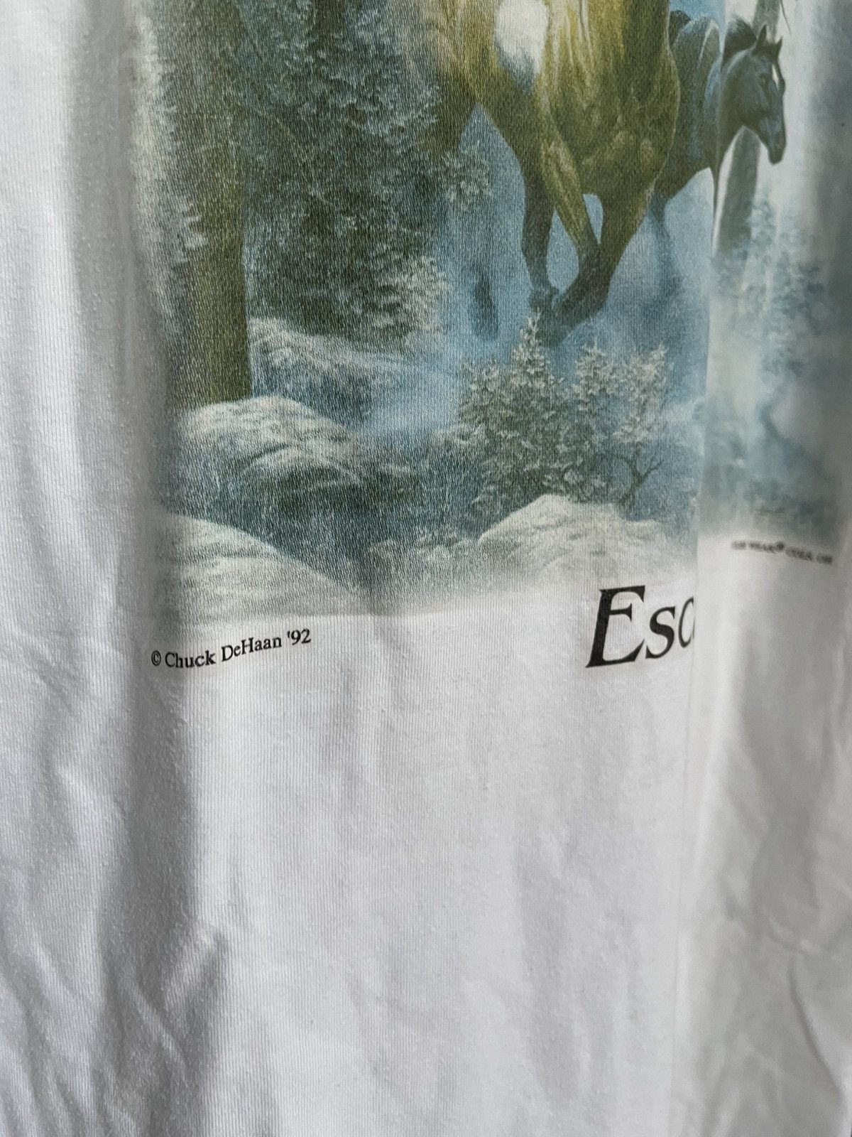 Vintage Vintage Chuck DeHaan “Escape” painting art t shirt 1992 Size US XL / EU 56 / 4 - 2 Thumbnail