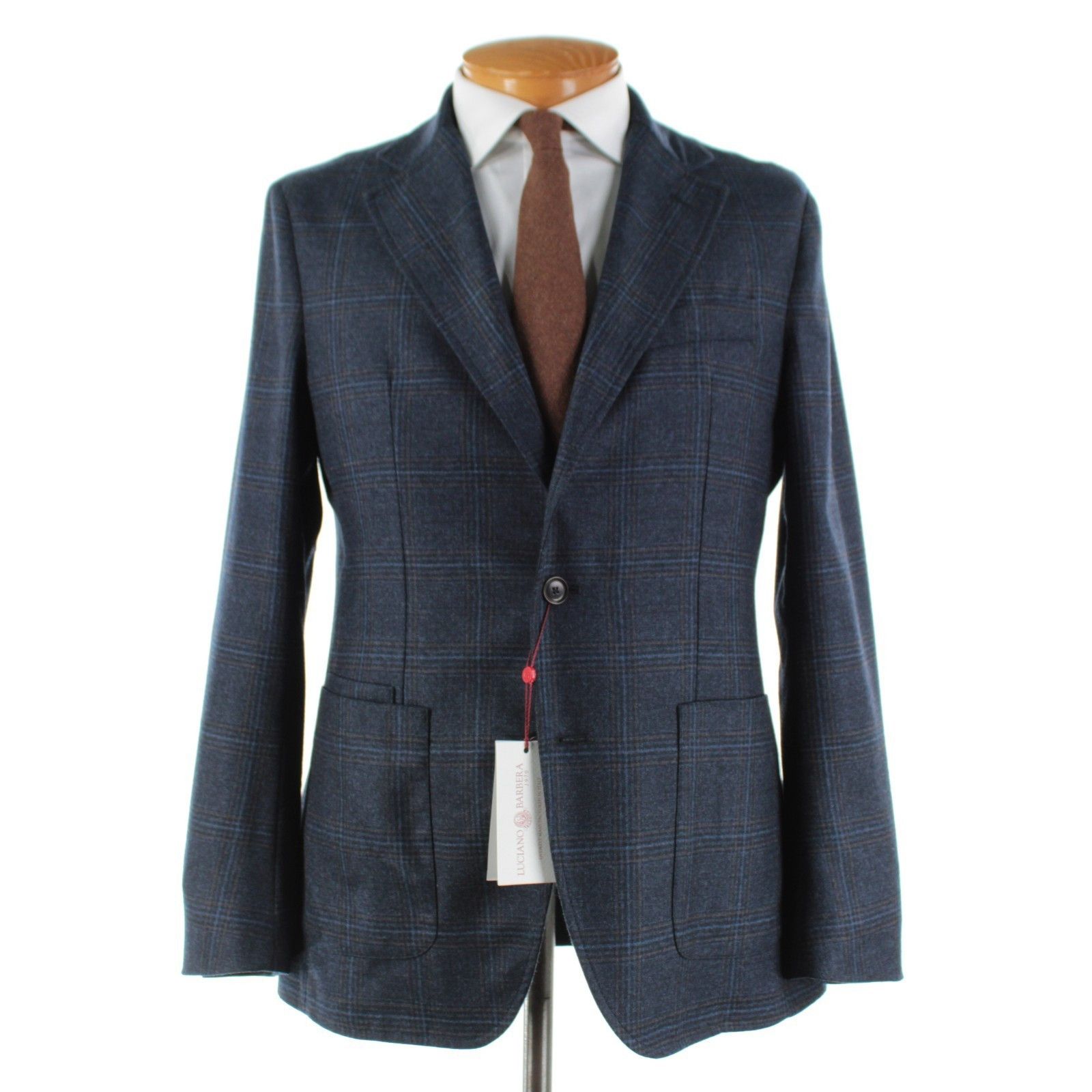 Luciano Barbera Luciano Barbera Sport Coat Size 44 US in Blue Size 44R - 1 Thumbnail