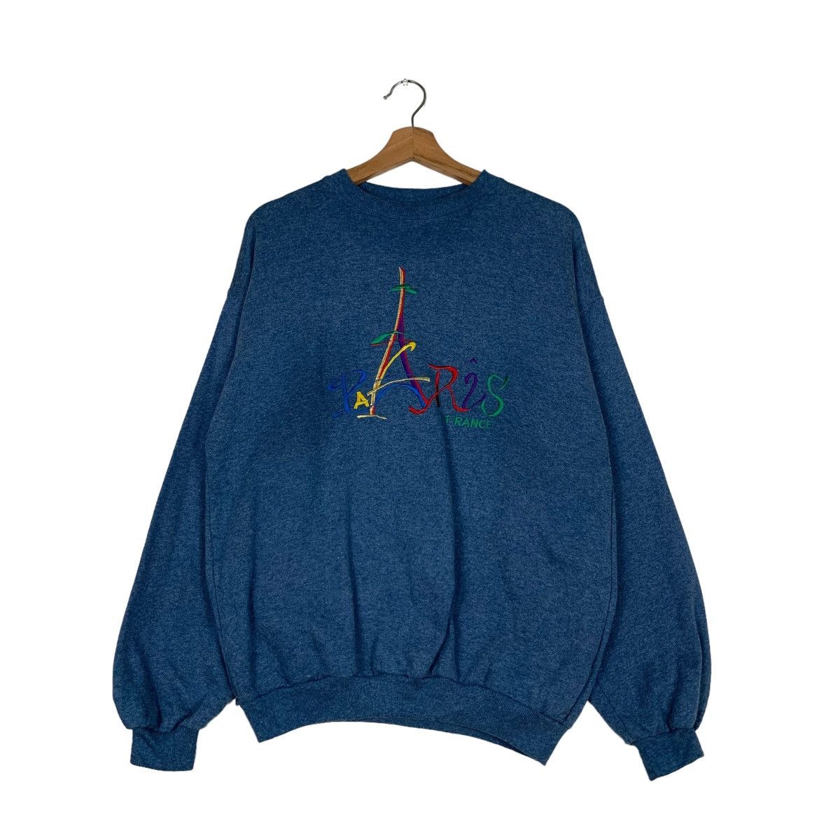 Vacation EURO SOUVENIR Eiffel Tower Paris Sweatshirt #0503-C23 Size US M / EU 48-50 / 2 - 1 Thumbnail