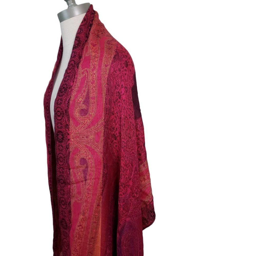 Designer CT865 Red Butterfly Pashmina Size ONE SIZE - 4 Thumbnail