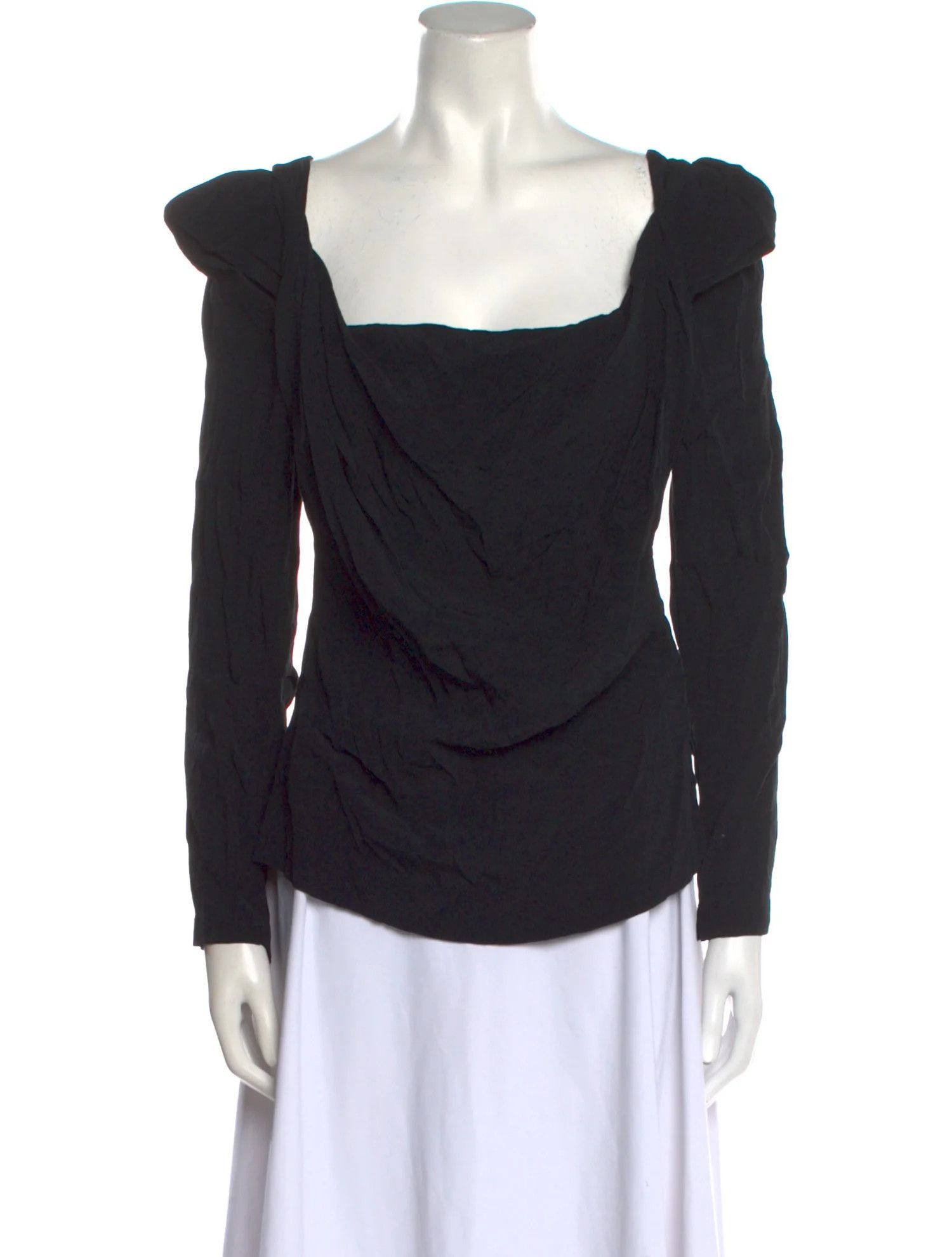 Vivienne Westwood Elizabeth Draped Square-neck Crepe Top