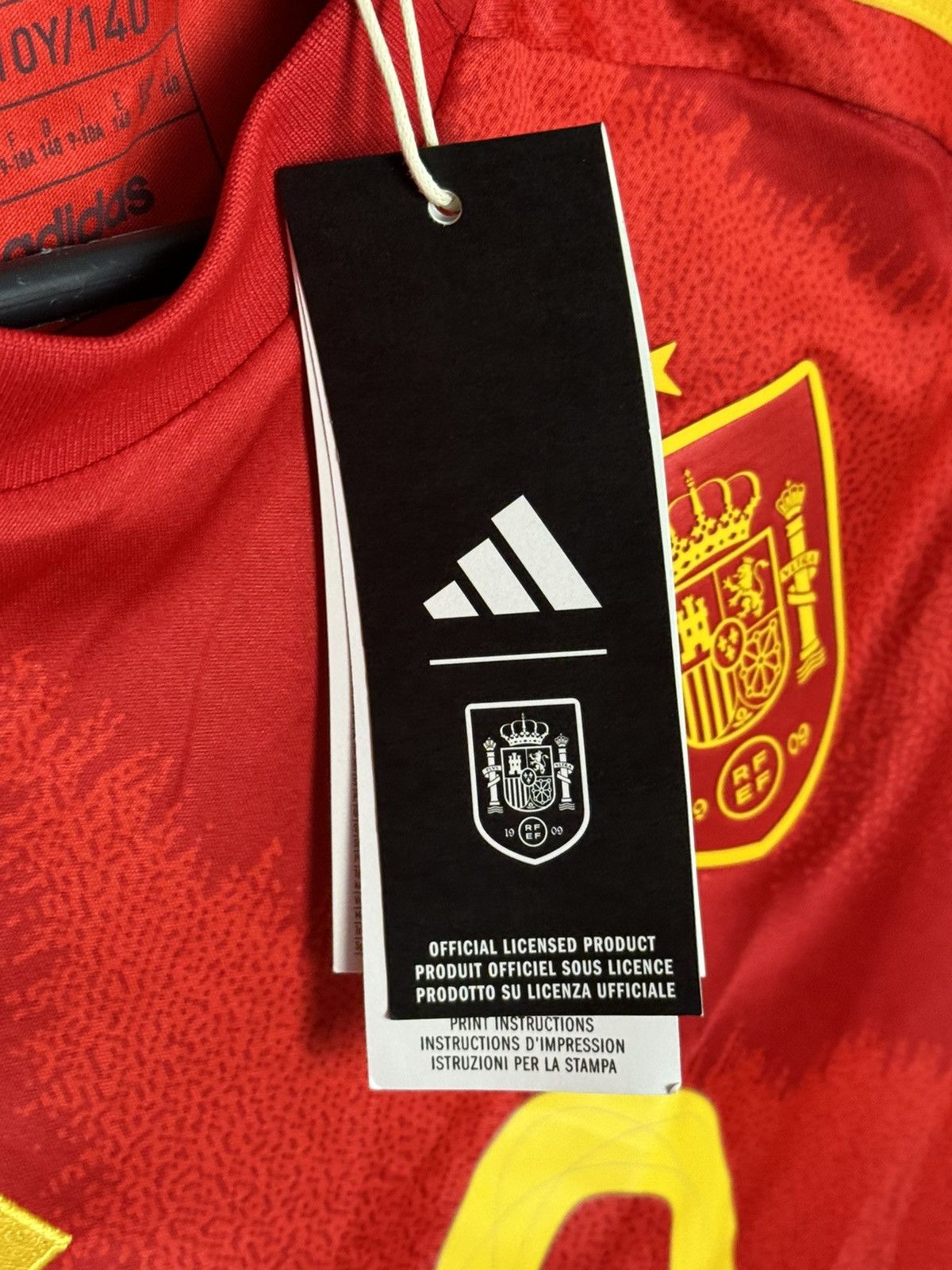 Adidas KIDS New Spain 24/25 Home Yamal Football Jersey T-Shirt Size US XS / EU 42 / 0 - 10 Thumbnail