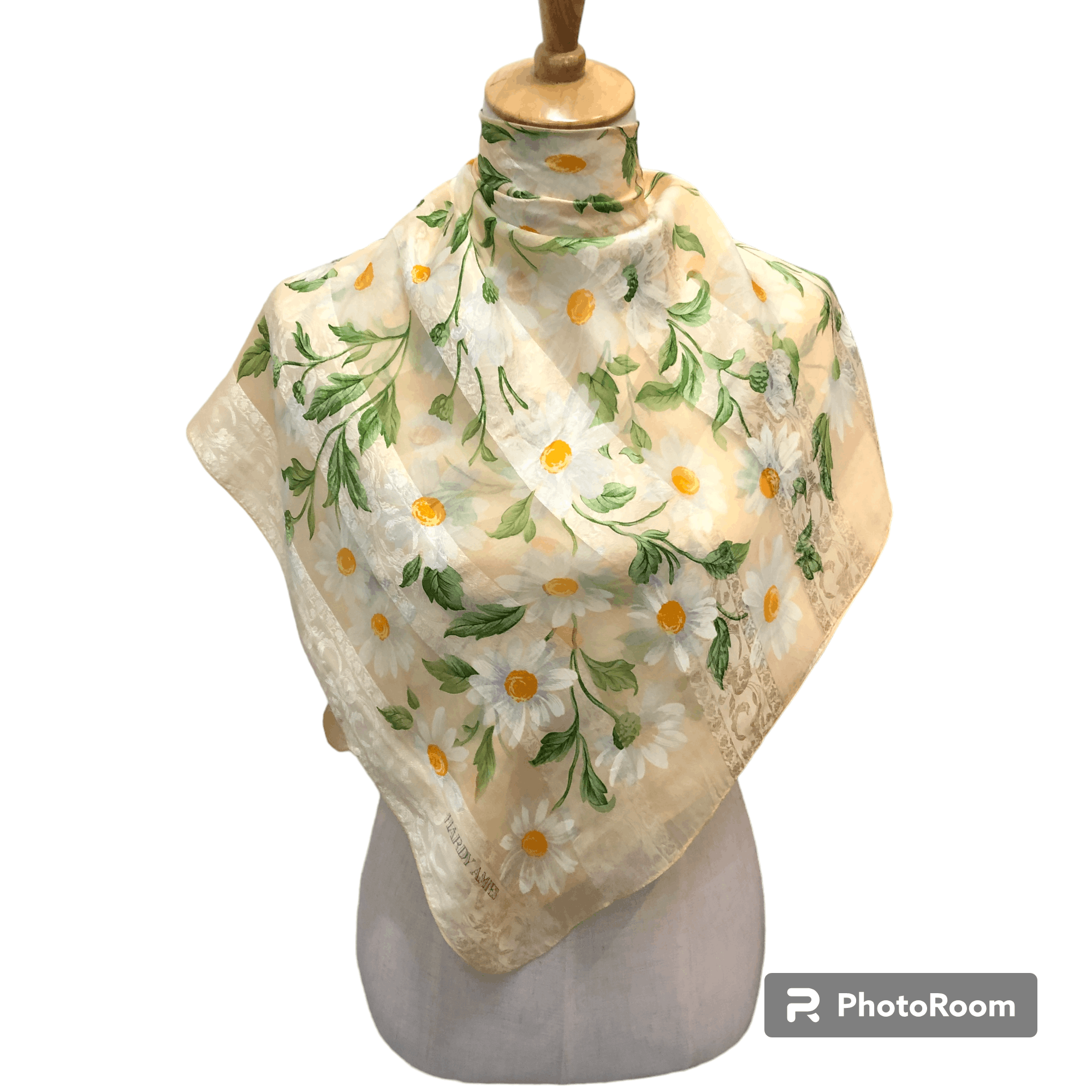 Hardy Amies Hardy Amies Floral Silk Scarf M1343 Size ONE SIZE - 1 Thumbnail