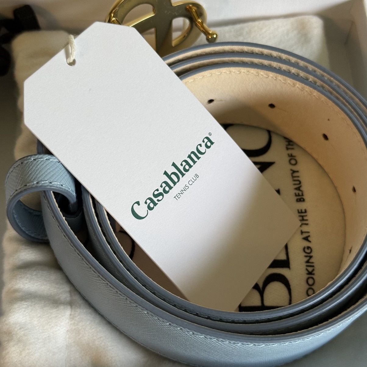 Casablanca Casablanca Leather Belt Blue/Gold Size 95 Size ONE SIZE - 6 Thumbnail