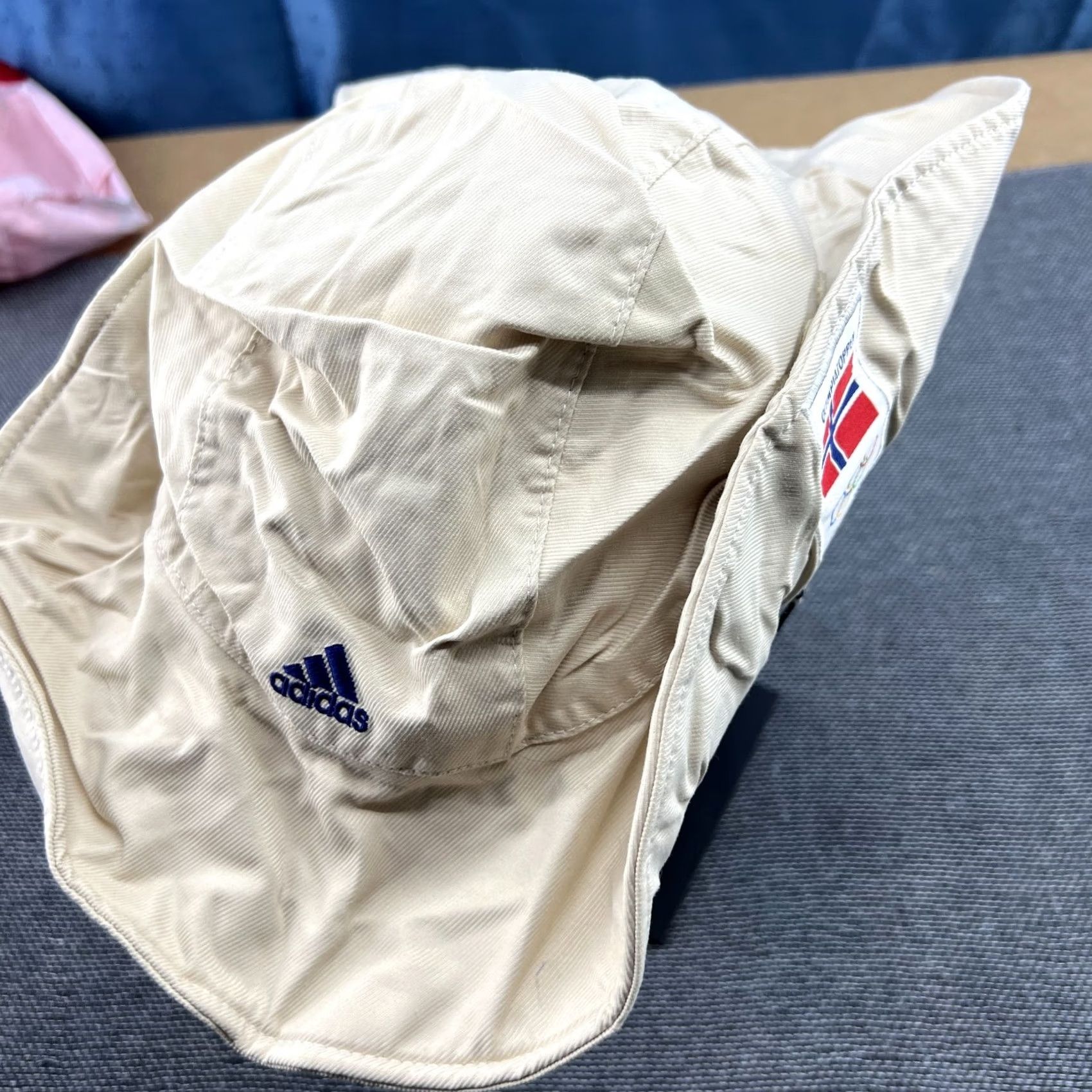 Adidas VINTAGE adidas Sydney 2000 Olympic Team Norway Team Hat Sz L Bucket Safari Beige Unisex Adults Cotton Canvas Size ONE SIZE - 7 Thumbnail