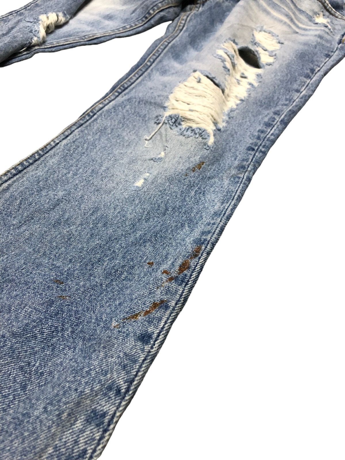 Japanese Brand FLARED‼️‼️CFLINEDENIM & CLOTH DISTRESSED DENIM Size 28" / US 6 / IT 42 - 5 Thumbnail