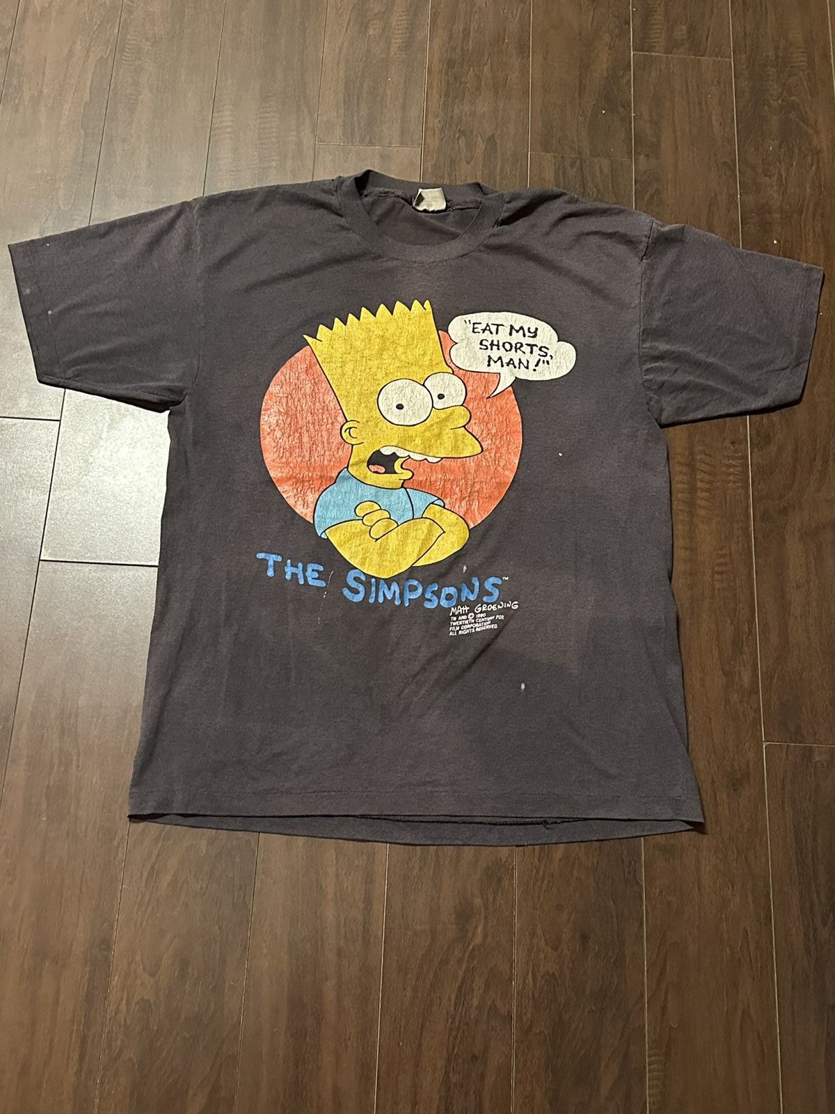 image of Made In USA x The Simpsons Vintage 1990S Bart Simpsons Cartoon Tv Promo T Shirt Usa in Black (Size 