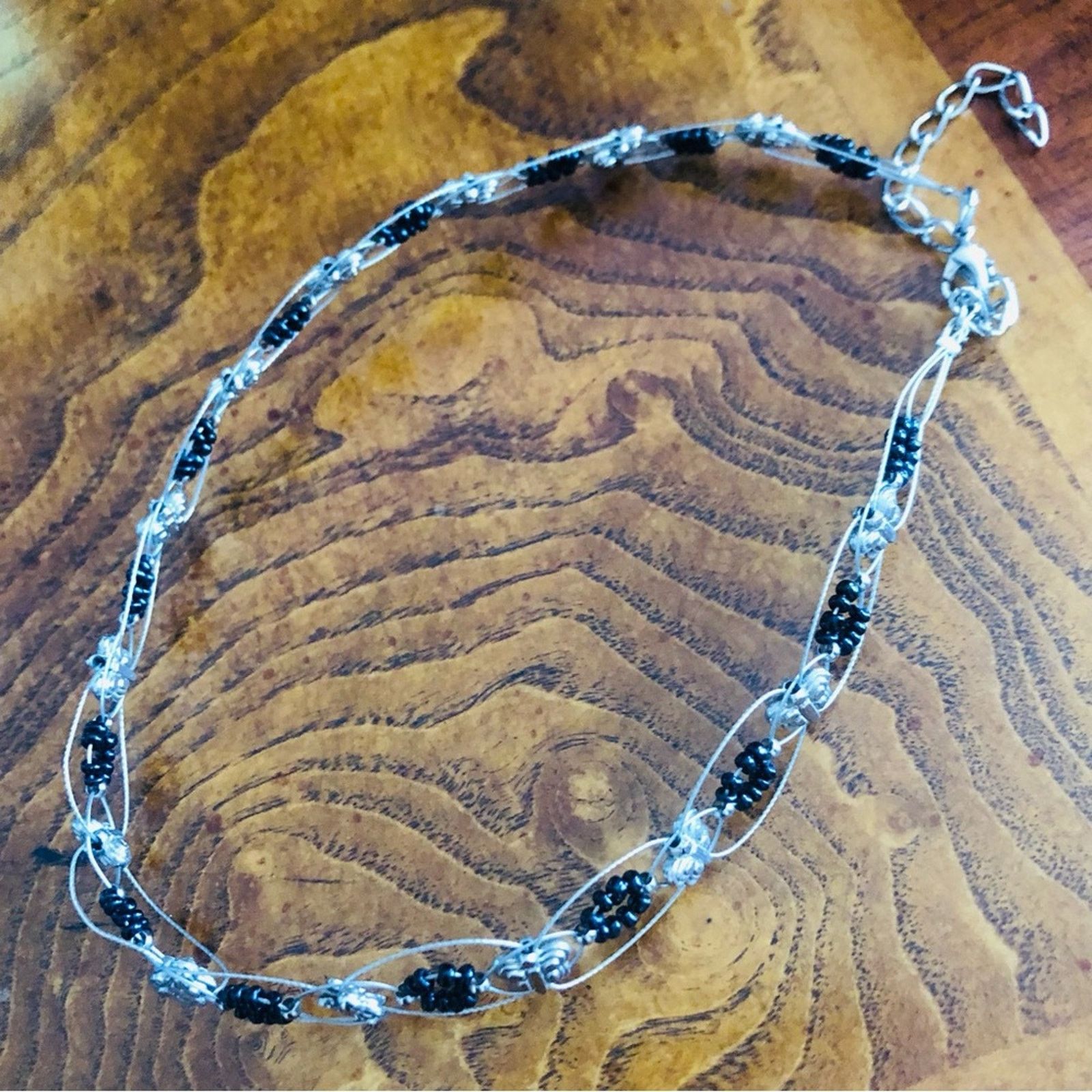 Handmade Handcrafted butterfly seed bead wire choker necklace Size ONE SIZE - 7 Thumbnail