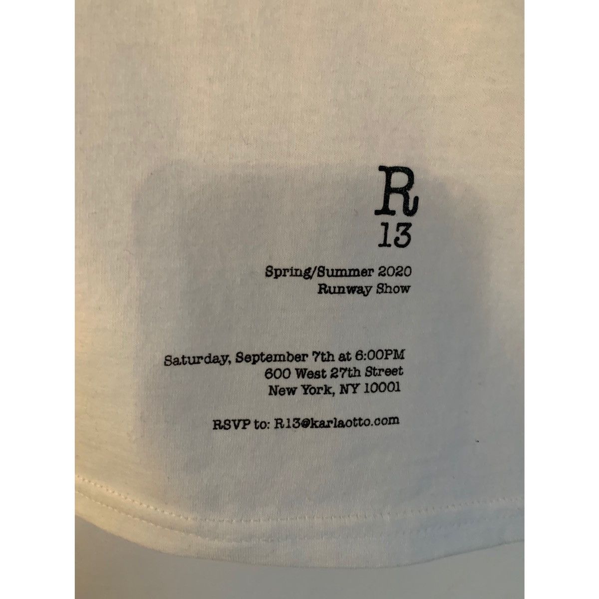 R13 R13 PUNK ROCK LIMITED EDITION RUNWAY TEE Size US M / EU 48-50 / 2 - 12 Thumbnail