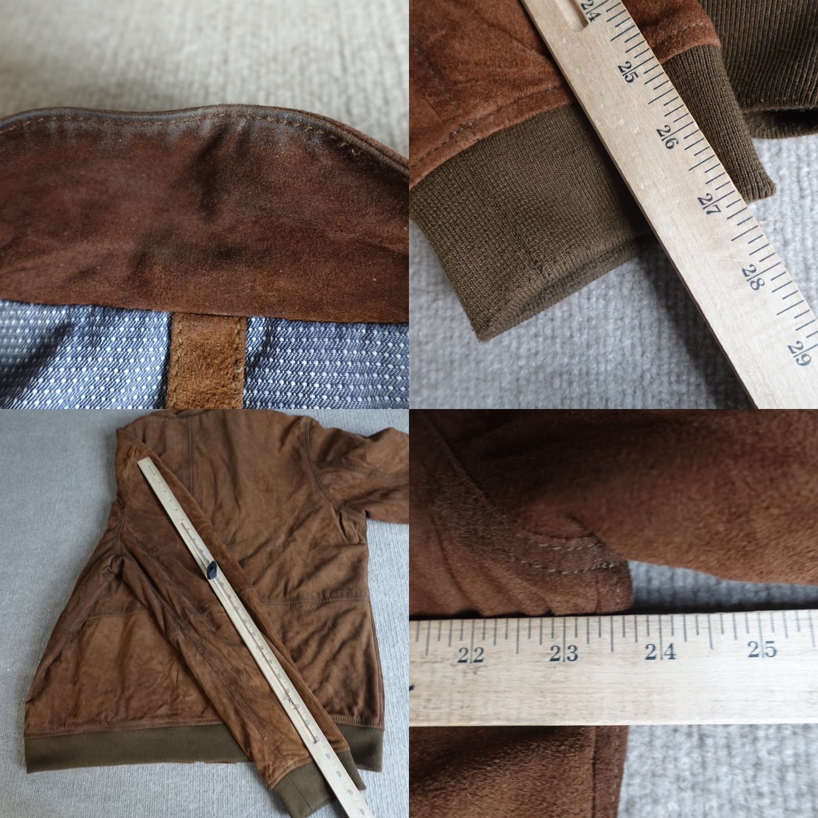 Vintage Wilsons Leather Mens Jacket XL Brown Suede Bomber Hooded Bomber Jacket Full Zip Hooded Mens XL Brown Suede Leather Jacket Size US XL / EU 56 / 4 - 8 Thumbnail