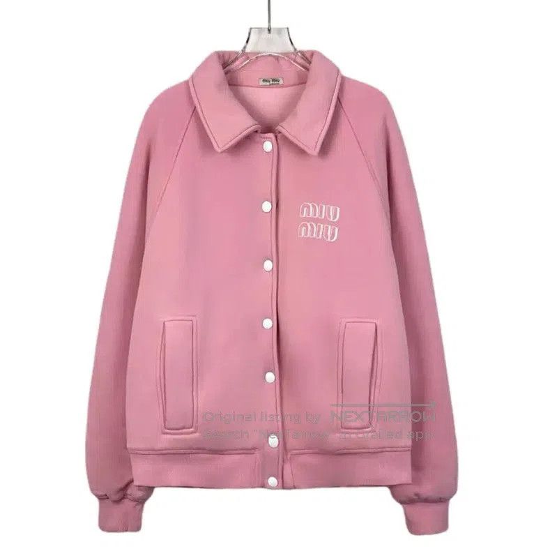 Miu Miu Miu Miu Pink Cotton Women's Jacket . Size XS / US 0-2 / IT 36-38 - 1 Thumbnail