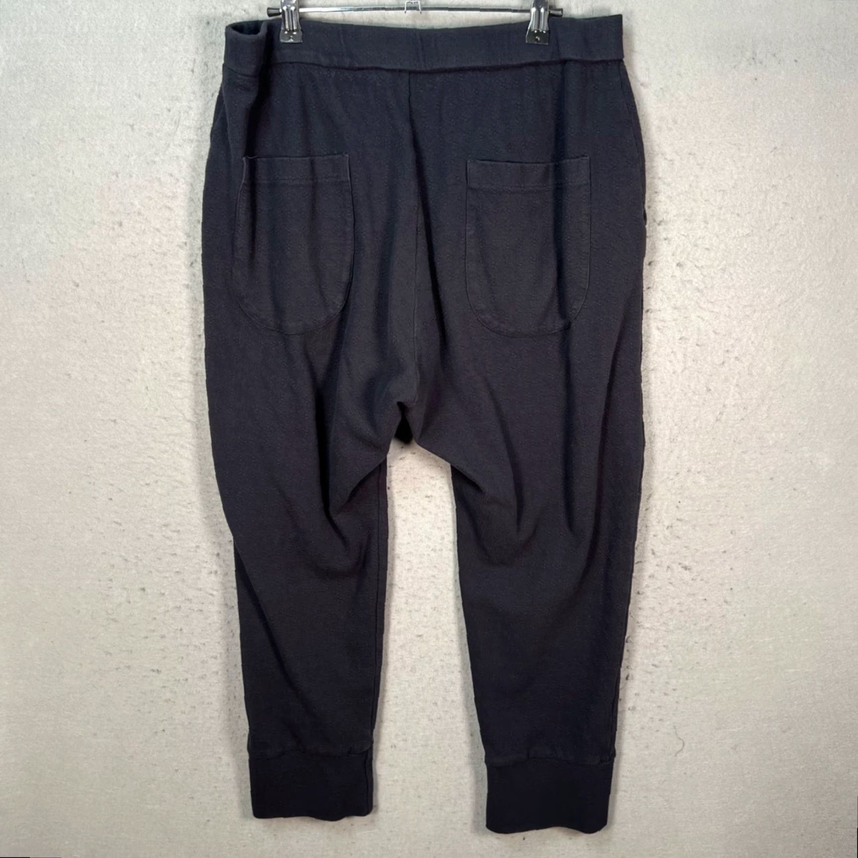 Barena BARENA Barena Venezia Mens Large Black Cotton Jogger Pants w/ Ribbed Cuffs - Activewear, Tapered, Drawstring, 32in Inseam Size US 33 - 2 Thumbnail