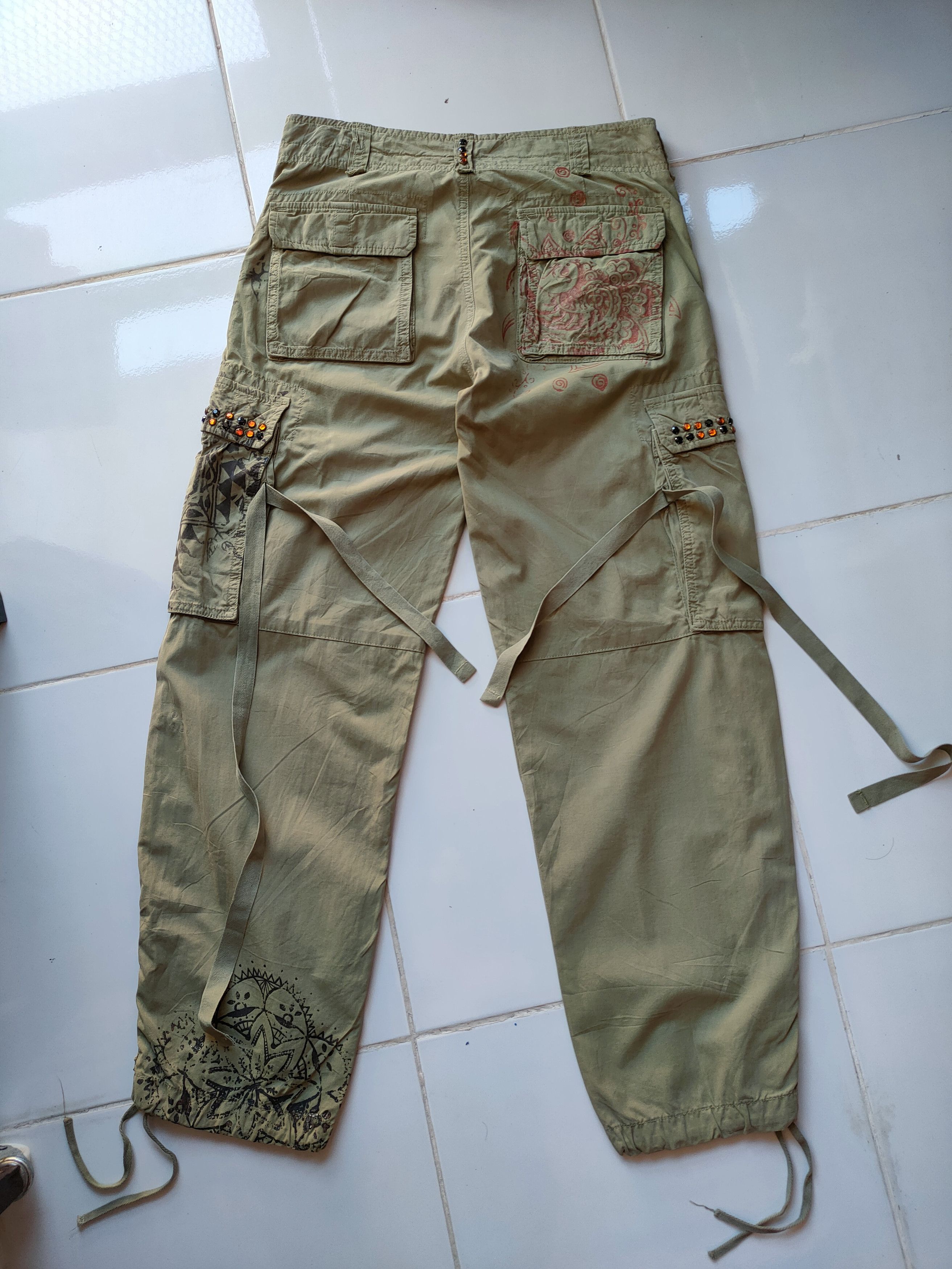 Japanese Brand RARE! VINTAGE RAG BONDAGE CARGO PANTS Size US 29 - 2 Thumbnail