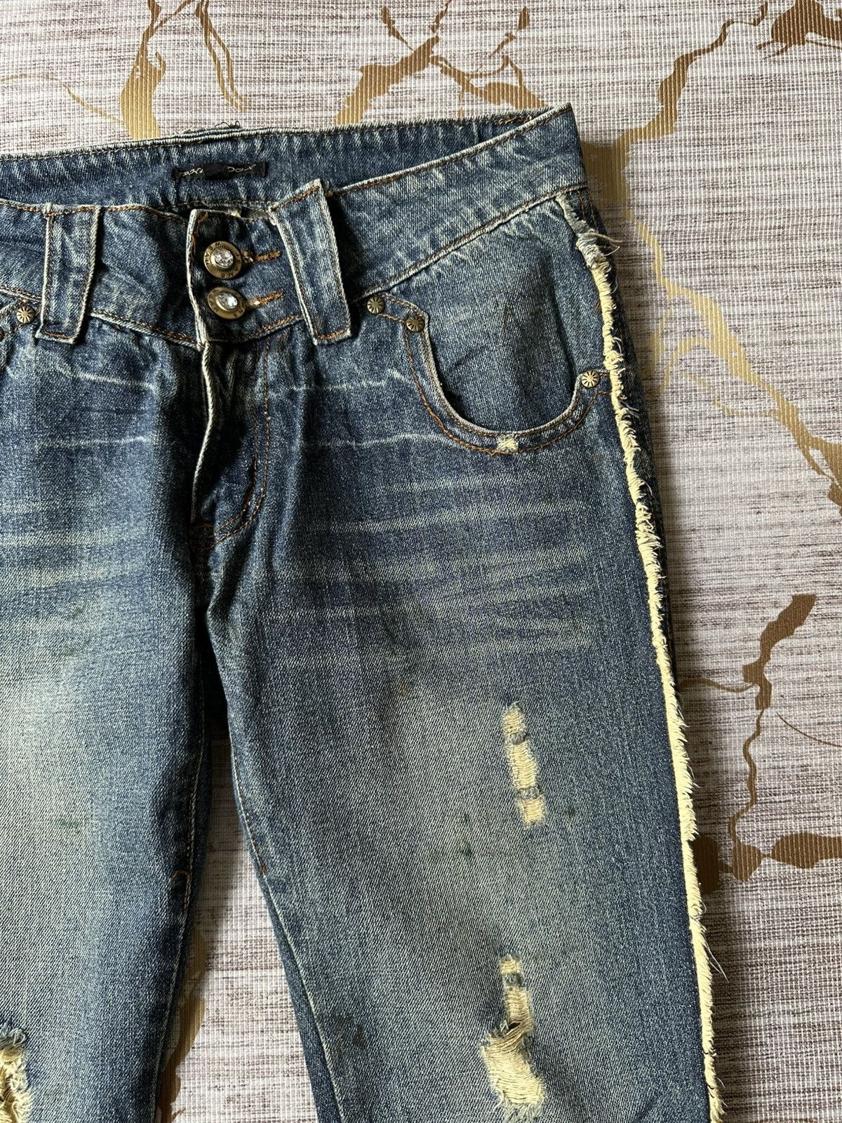 Japanese Brand FLARE Philodox Distressed Design Denim Size US 30 / EU 46 - 11 Thumbnail