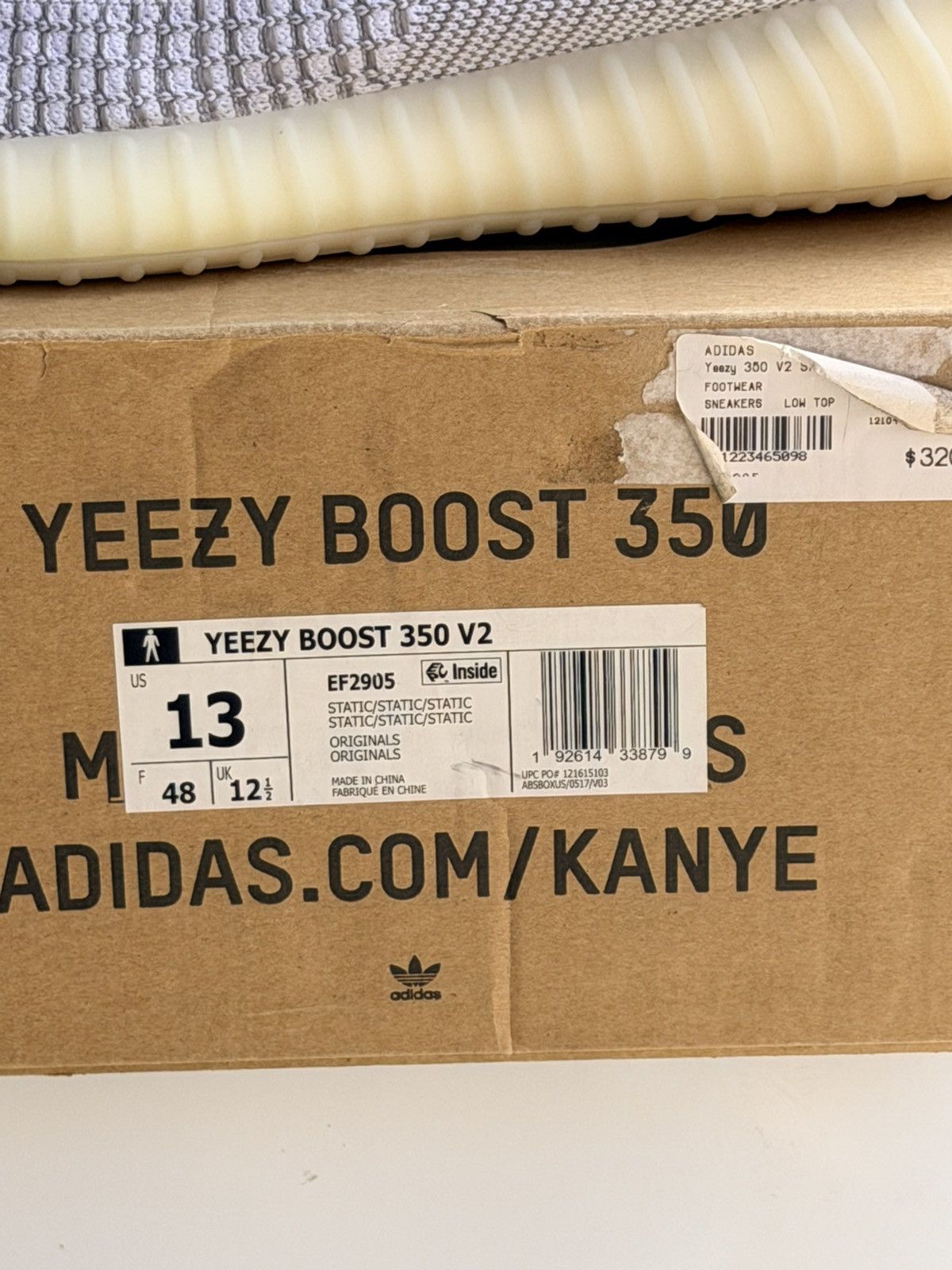Yeezy Adidas Yeezy Boost 350 V2 2018 Low Static Non-Reflective Size US 13 / EU 46 - 2 Thumbnail