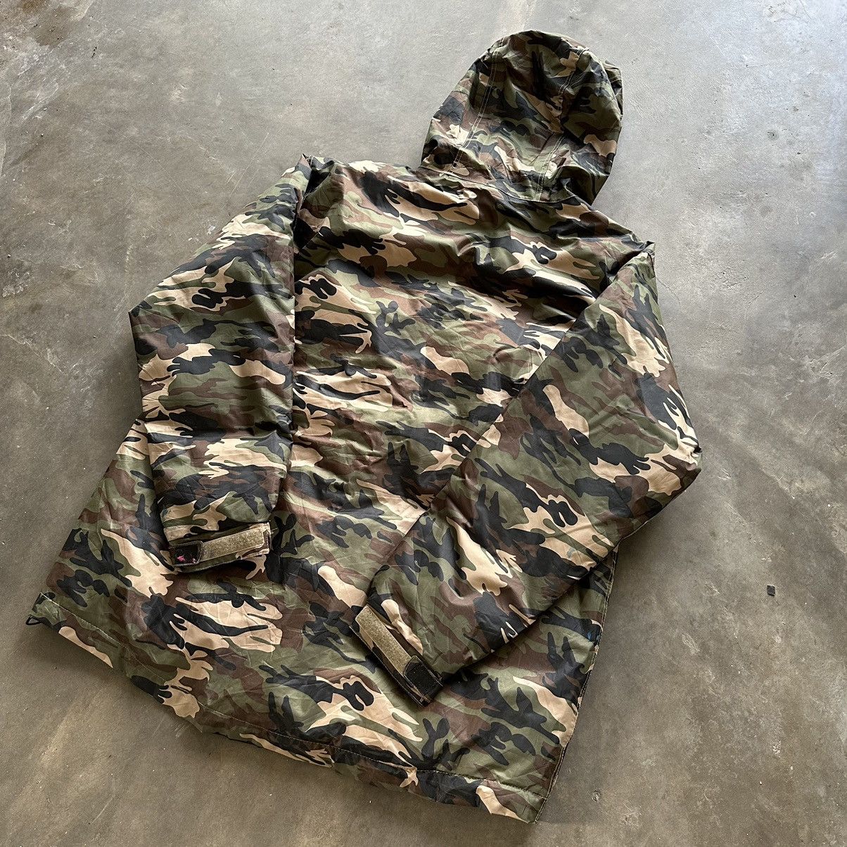 Japanese Brand Vintage Japanese Japan Parkas Camo Army Green Hoodies Size US XL / EU 56 / 4 - 6 Thumbnail