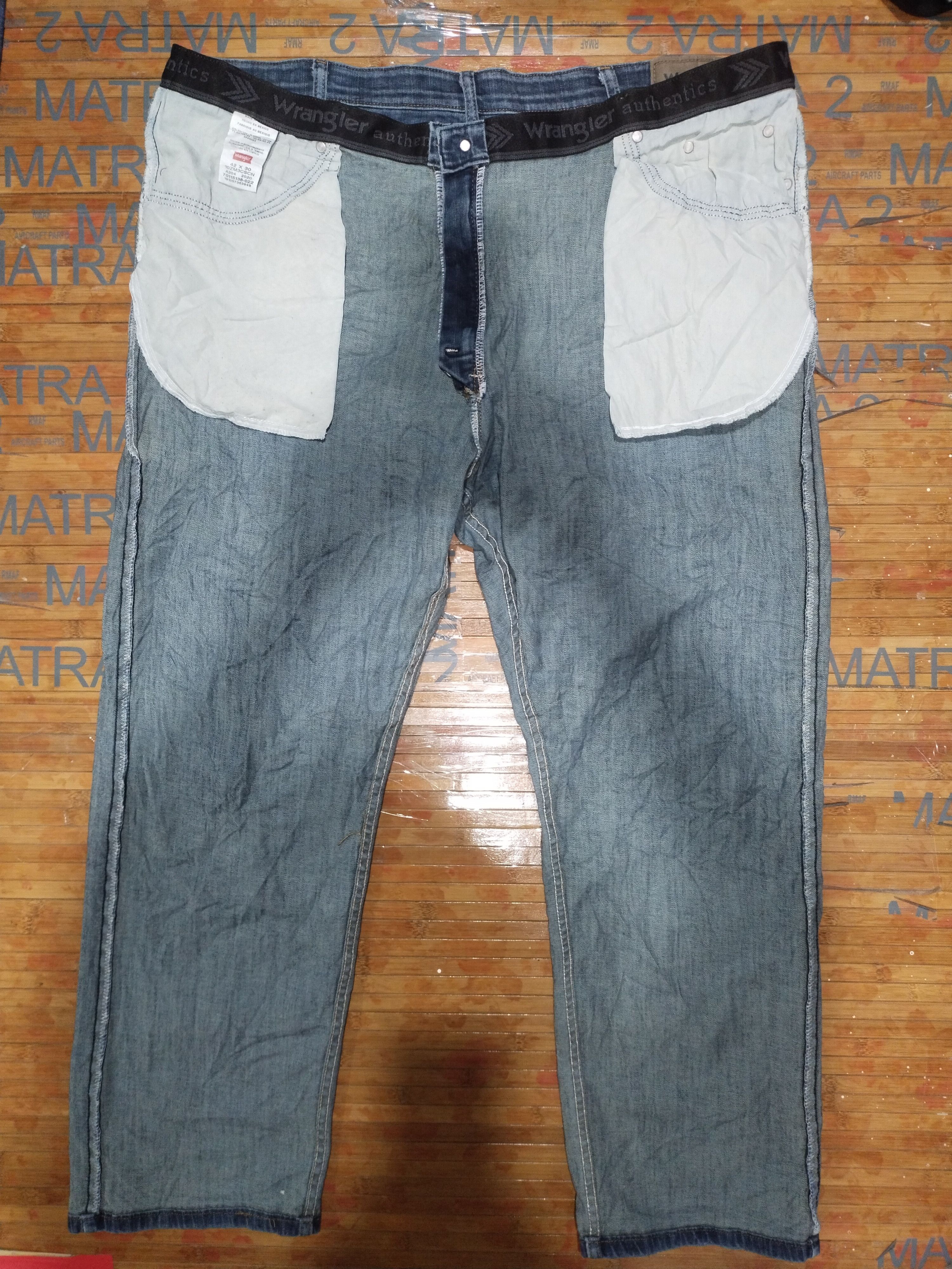 Vintage × Wrangler Jeans Wrangler authentics Est 1947 "Stretch" Sz 42" Size US 42 / EU 58 - 13 Thumbnail