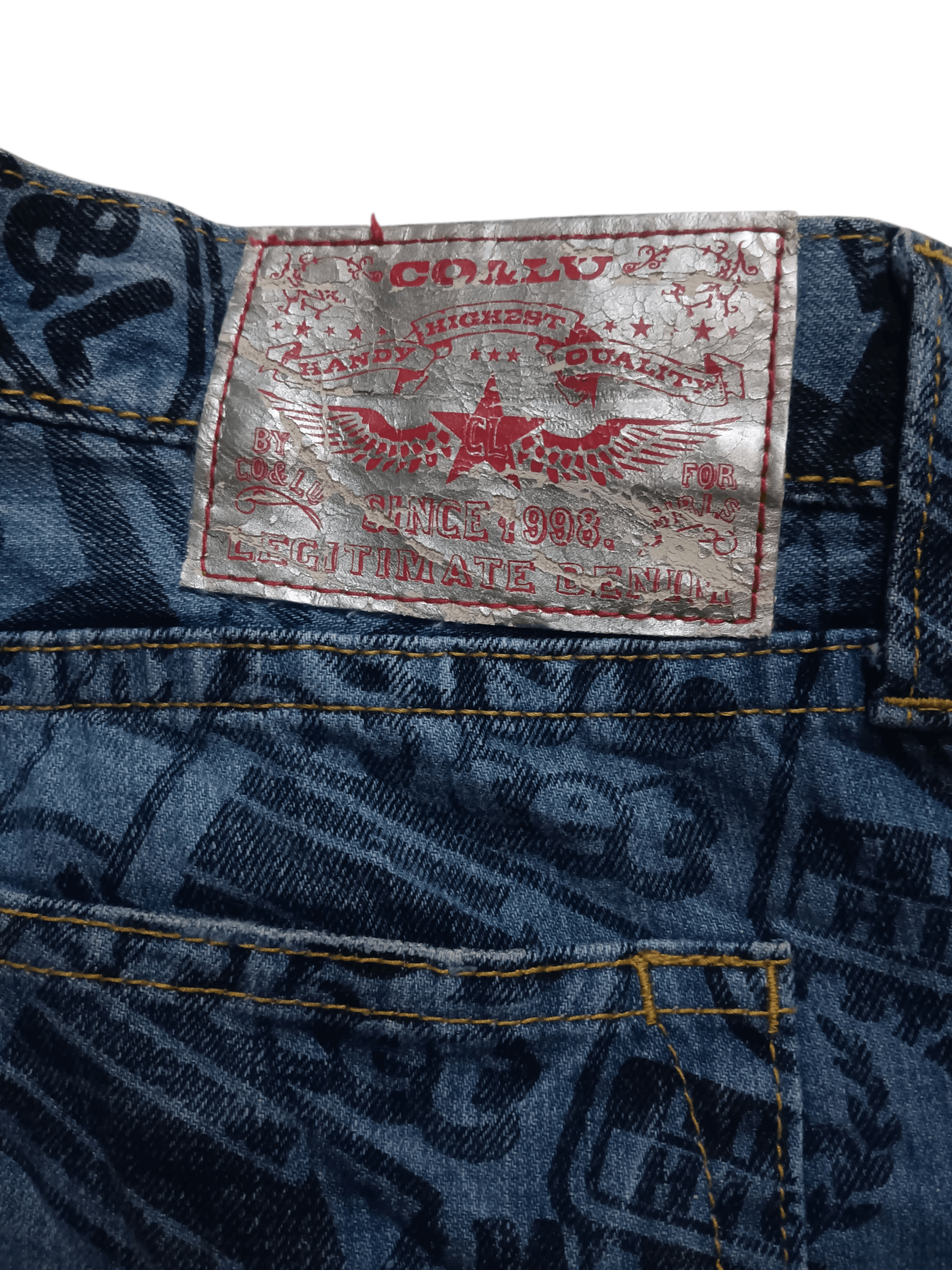 Vintage Vintage Co&Lu alloverprint denim pants Size US 33 - 7 Thumbnail